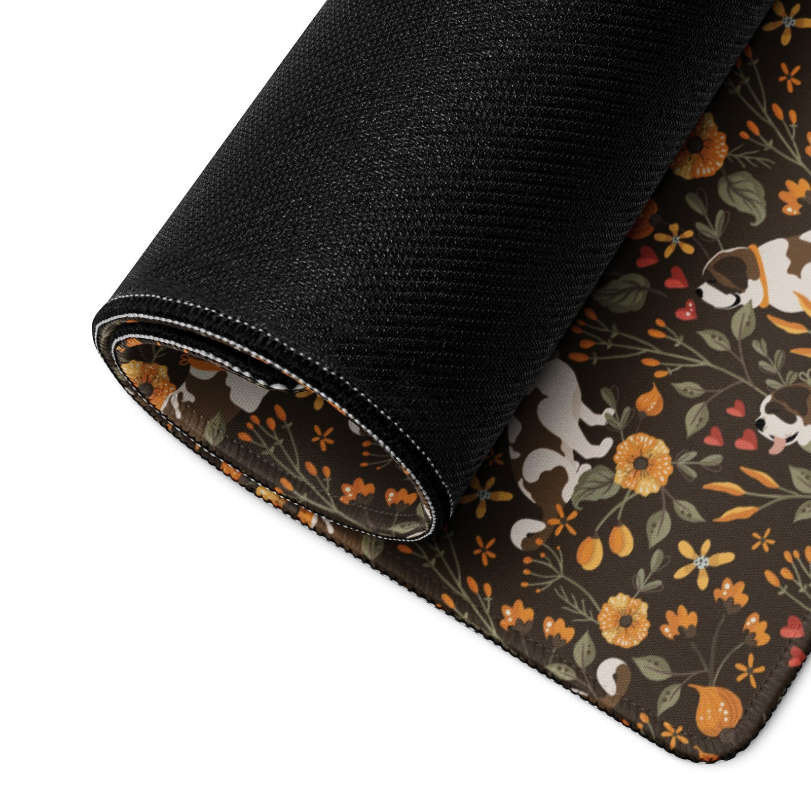 St Bernard Fall Meadow XL Desk Mouse Pad - Lucy + Norman