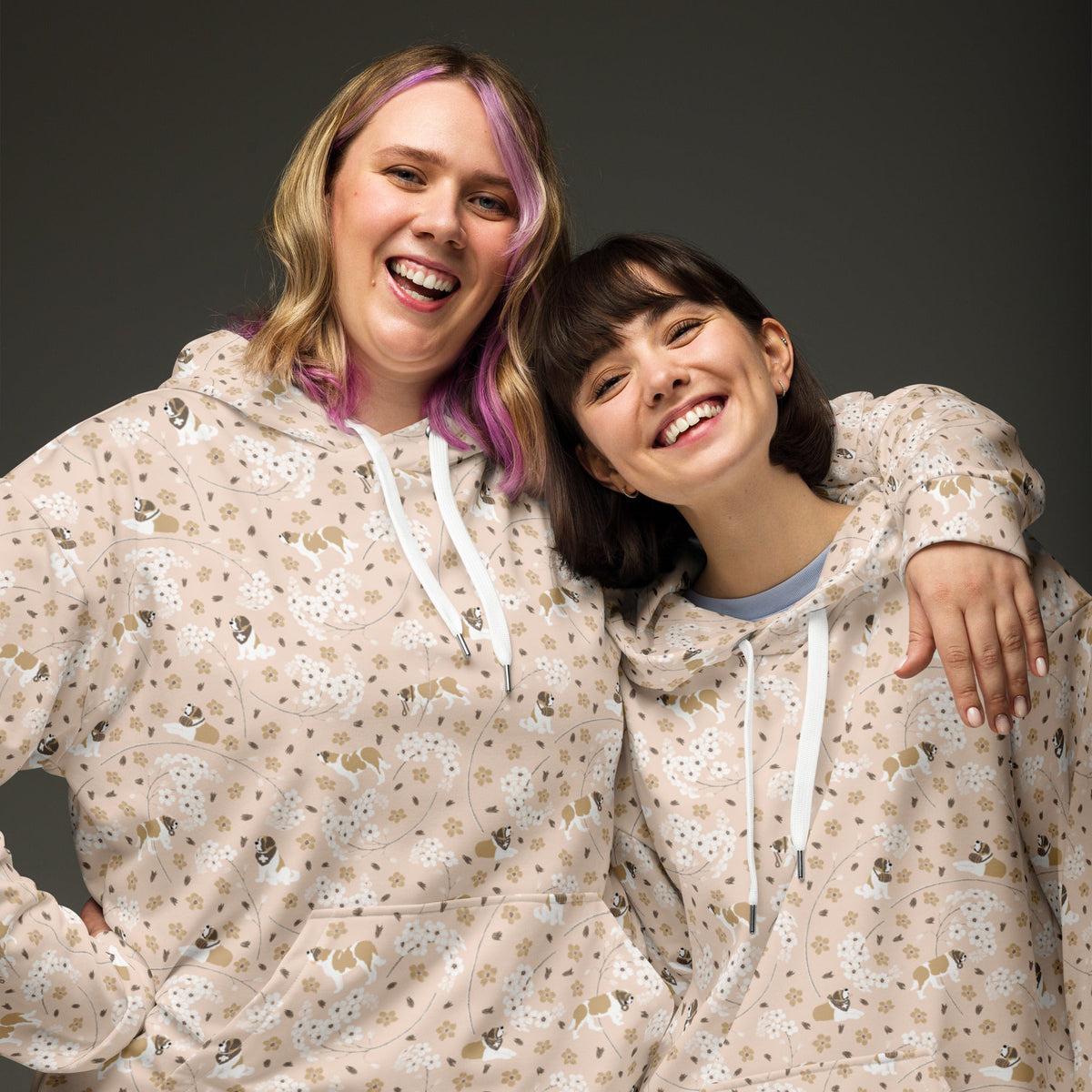 St Bernard Forget Me Not Hoodie - Lucy + Norman