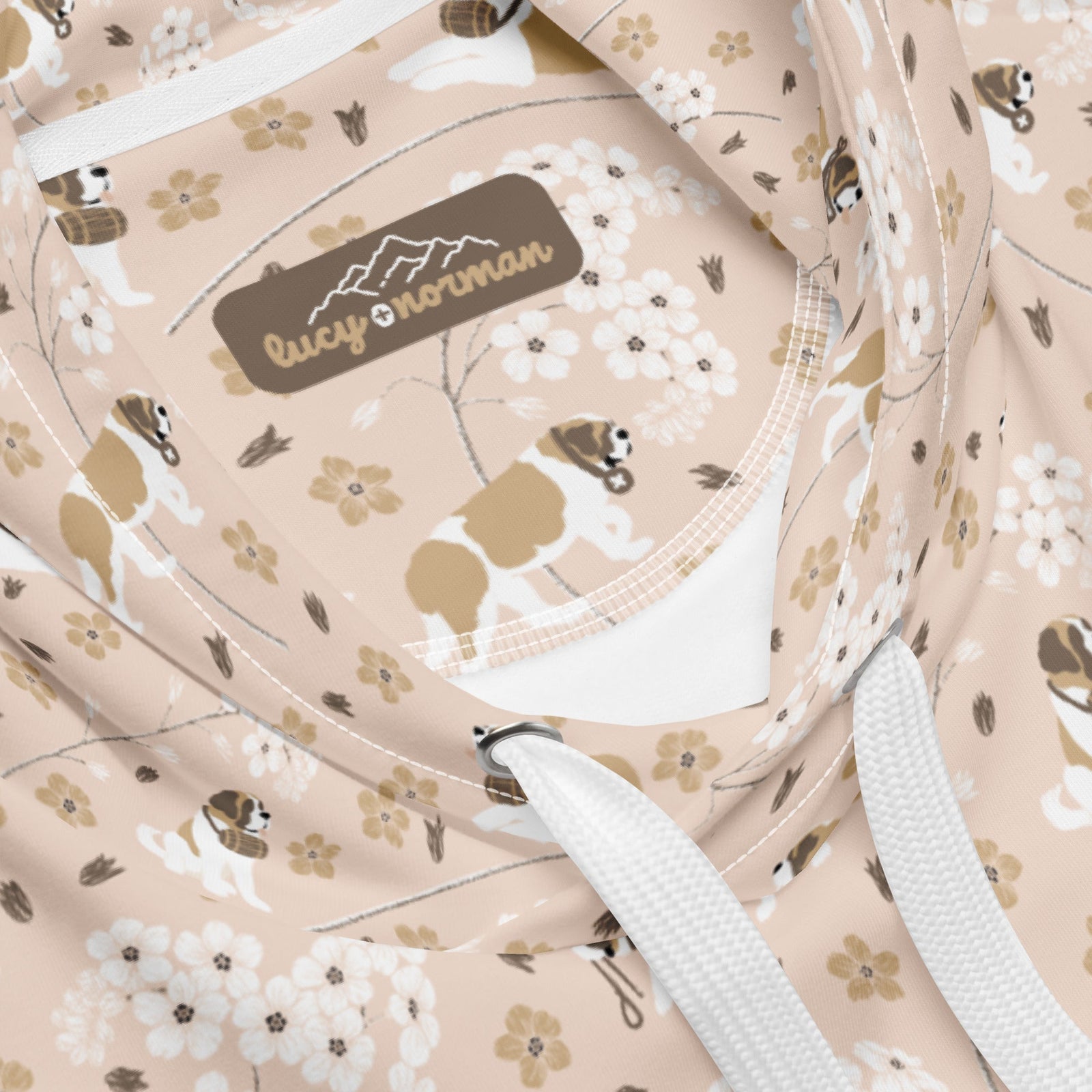 St Bernard Forget Me Not Hoodie - Lucy + Norman