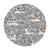 St Bernard Snowflowers Round Mouse Pad - Lucy + Norman