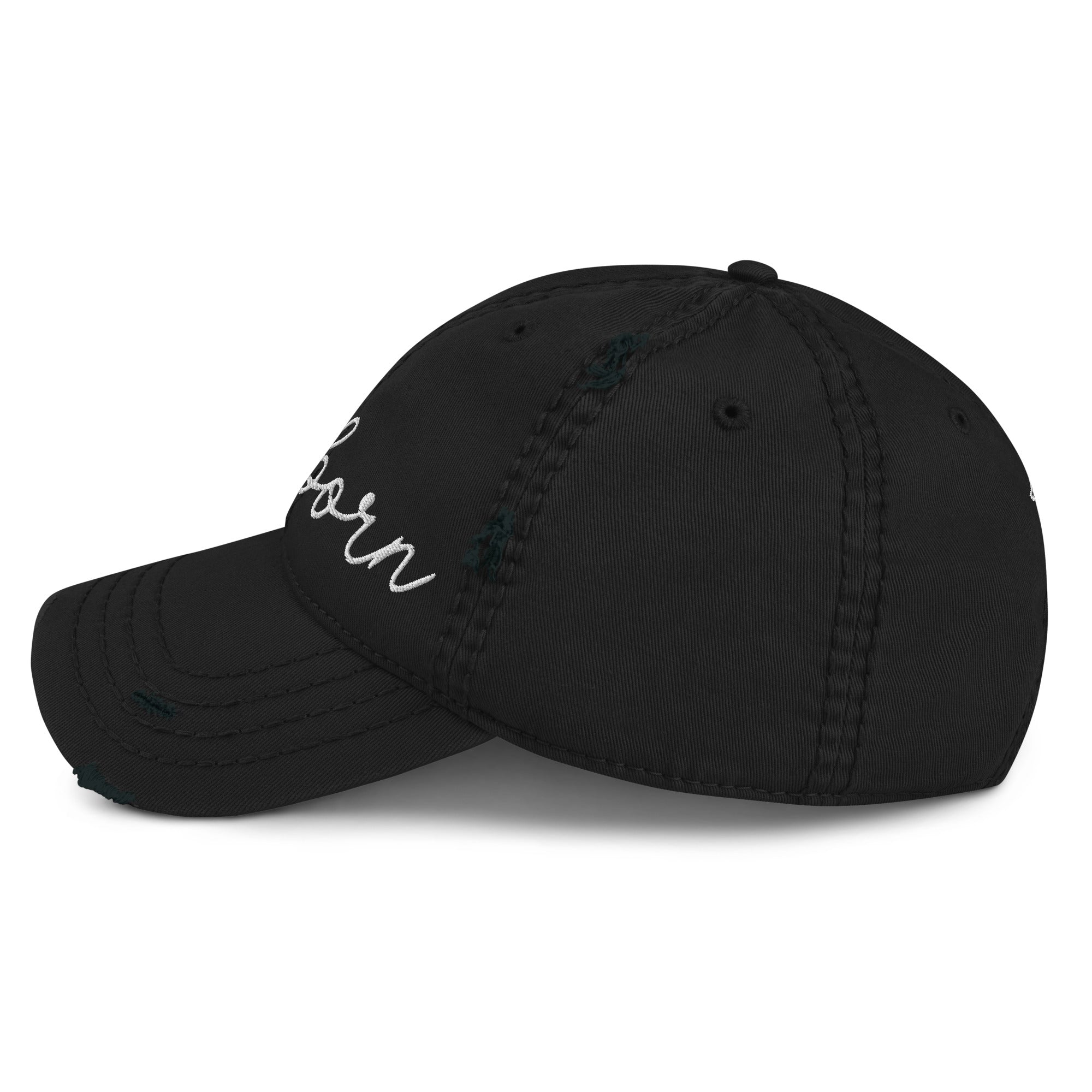 Choose Your Phrase Saint Bernard Embroidered Distressed Hat