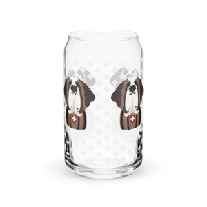 Swiss Cross Saint Bernard Can Glass - Lucy + Norman