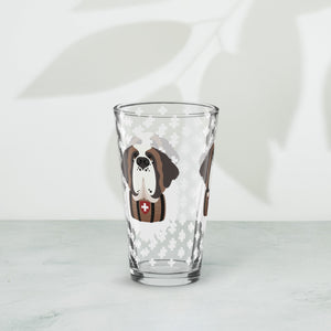 Swiss Cross Saint Bernard Shaker Pint Glass - Lucy + Norman