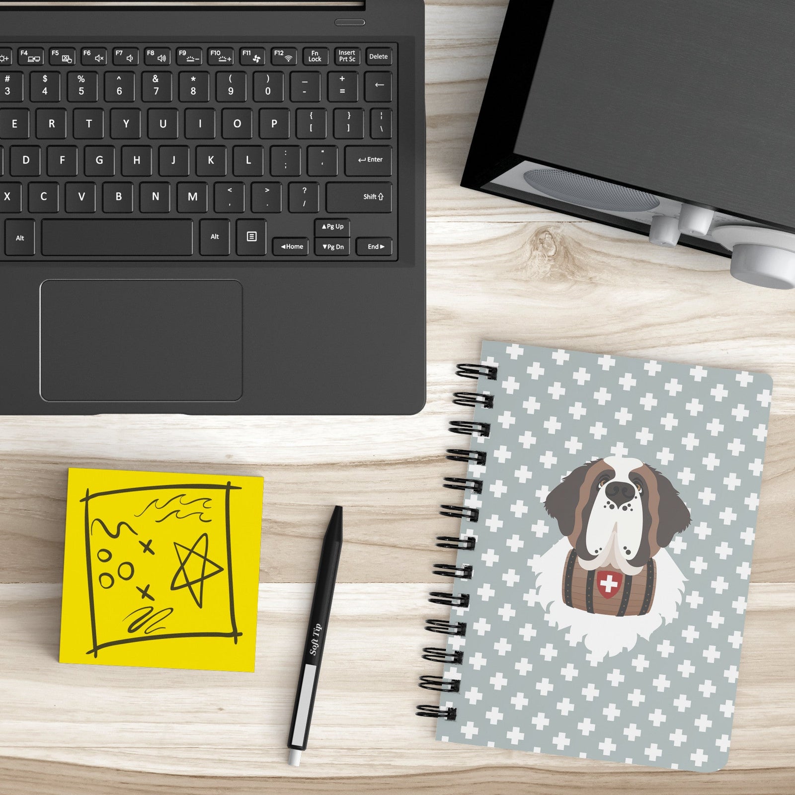 Swiss Cross St Bernard Spiral Notebook - Lucy + Norman