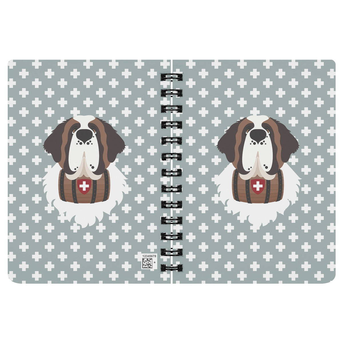 Swiss Cross St Bernard Spiral Notebook - Lucy + Norman