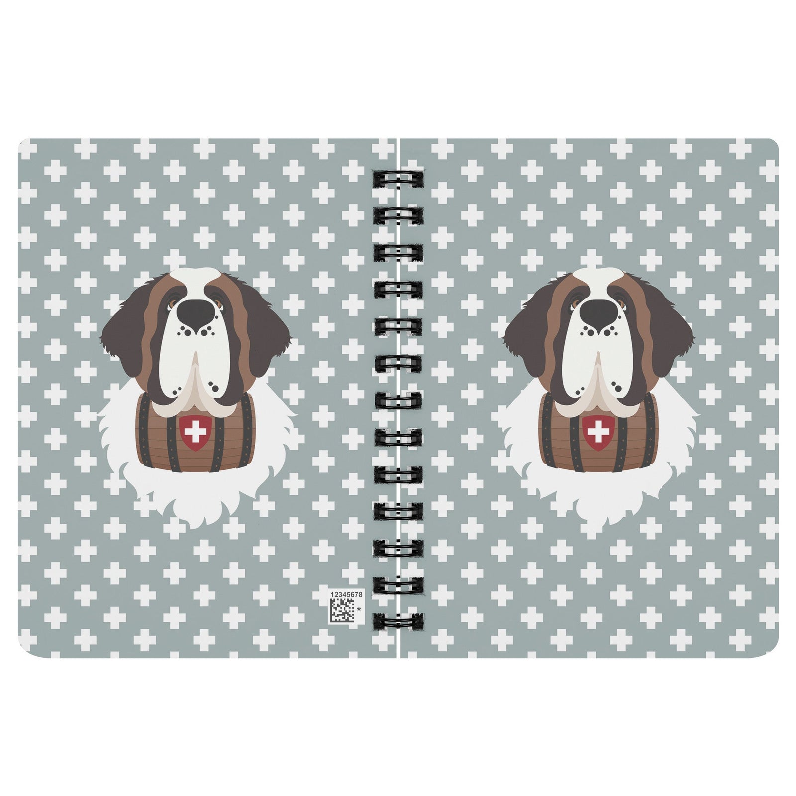 Swiss Cross St Bernard Spiral Notebook - Lucy + Norman
