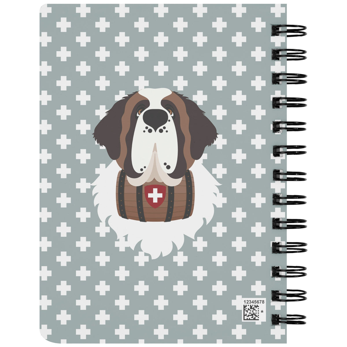 Swiss Cross St Bernard Spiral Notebook - Lucy + Norman