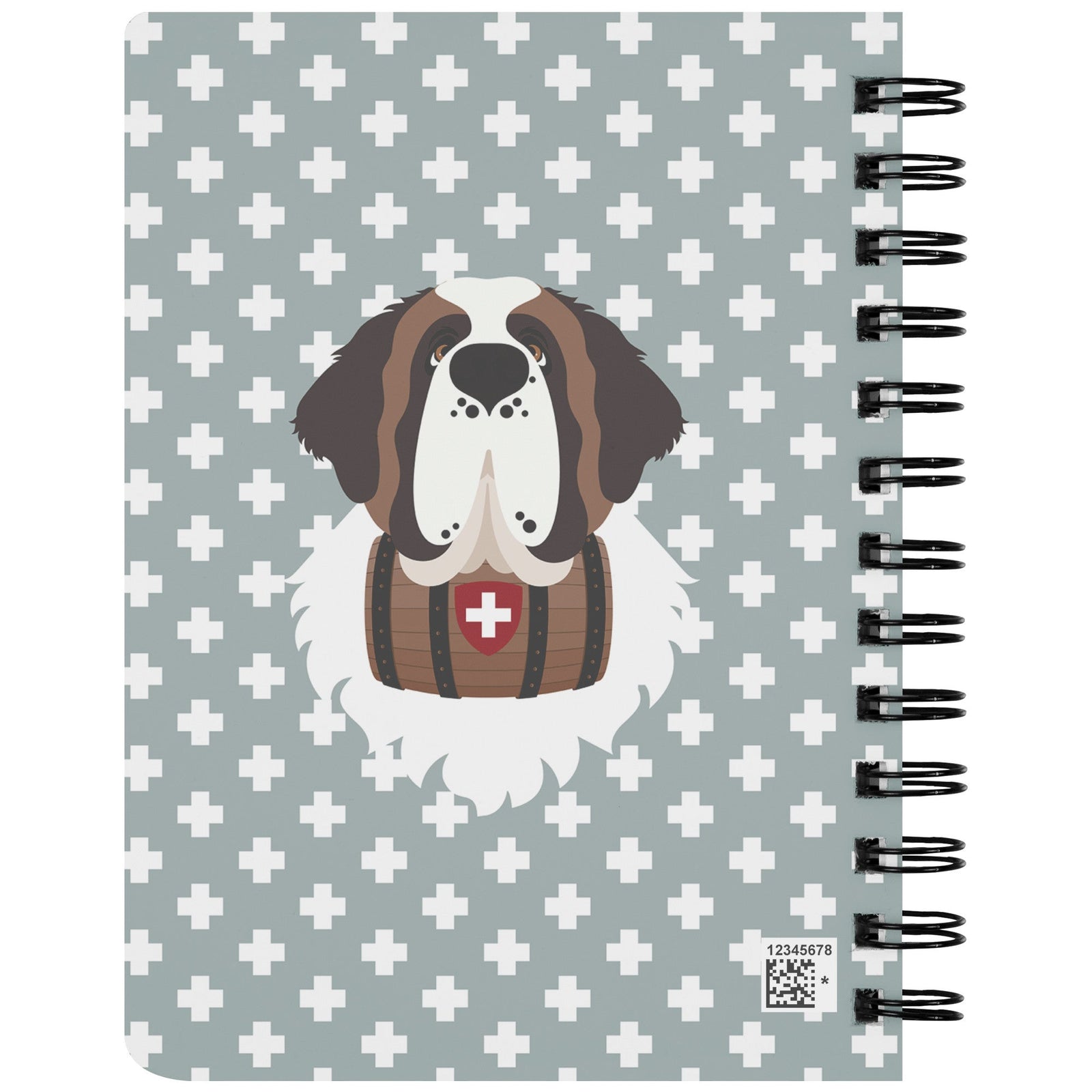 Swiss Cross St Bernard Spiral Notebook - Lucy + Norman