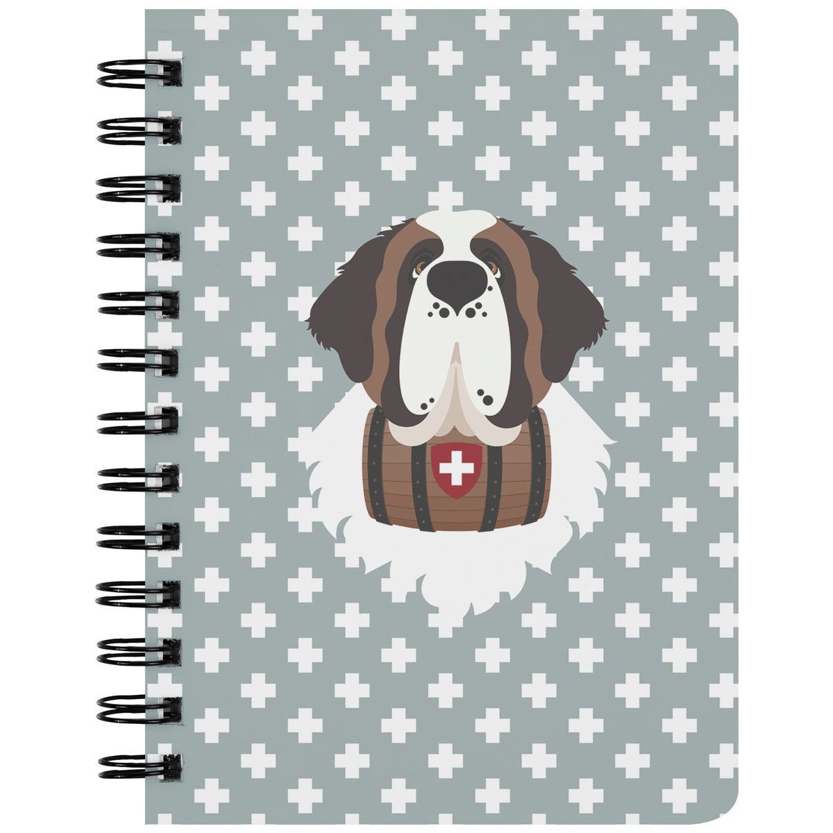 Swiss Cross St Bernard Spiral Notebook - Lucy + Norman
