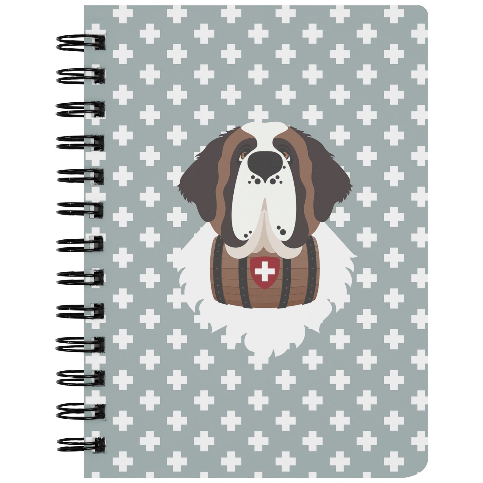 Swiss Cross St Bernard Spiral Notebook - Lucy + Norman