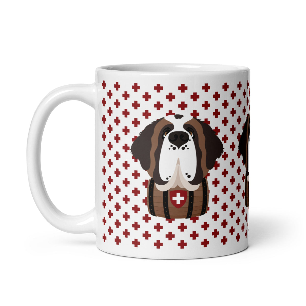 Swiss Cross St Bernard White Mug - Lucy + Norman