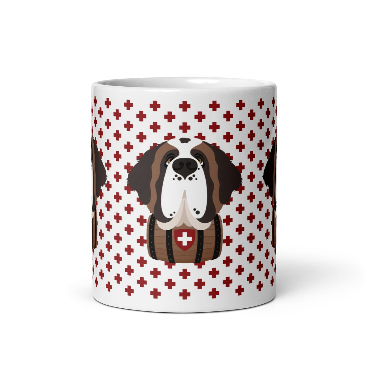 Swiss Cross St Bernard White Mug - Lucy + Norman