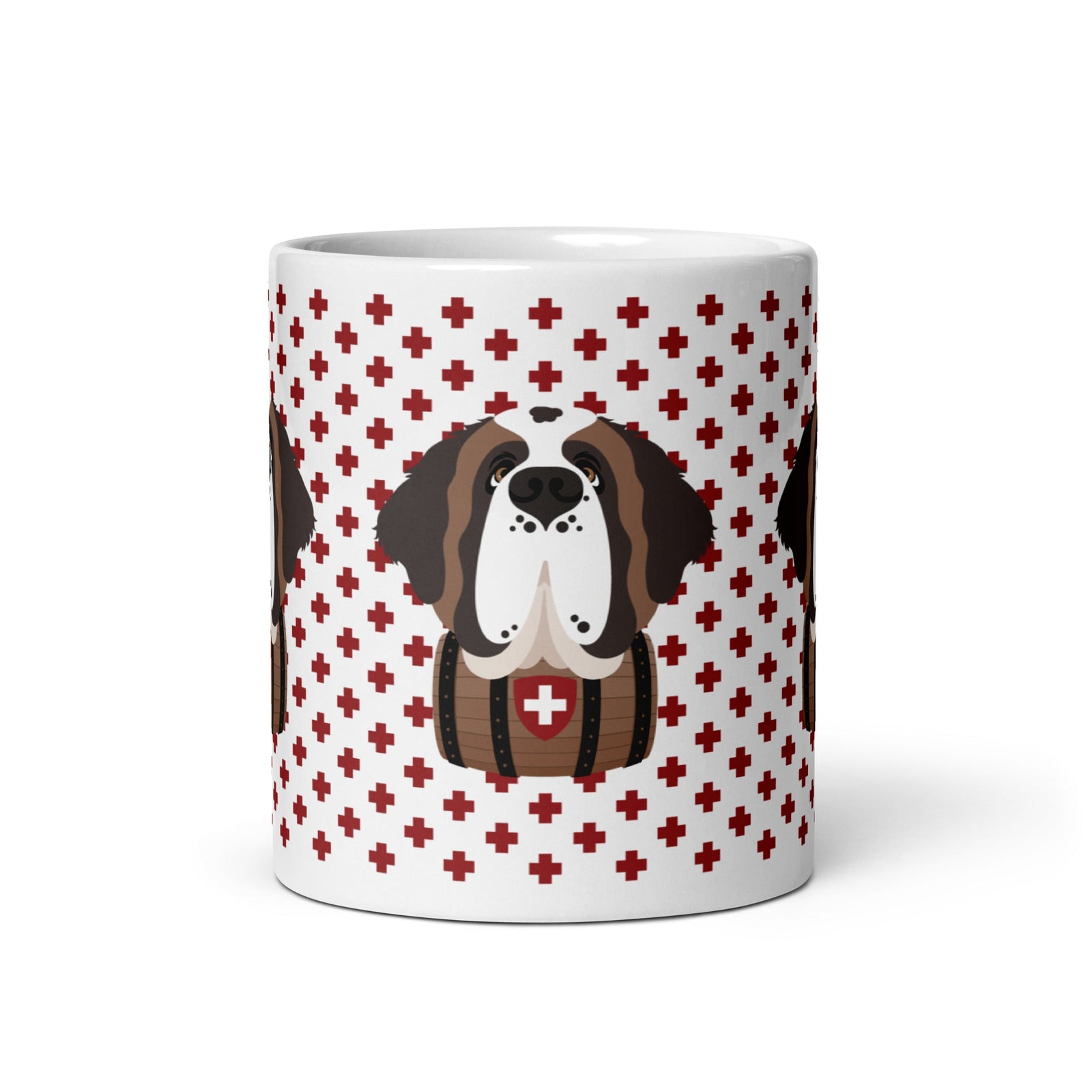 Swiss Cross St Bernard White Mug - Lucy + Norman