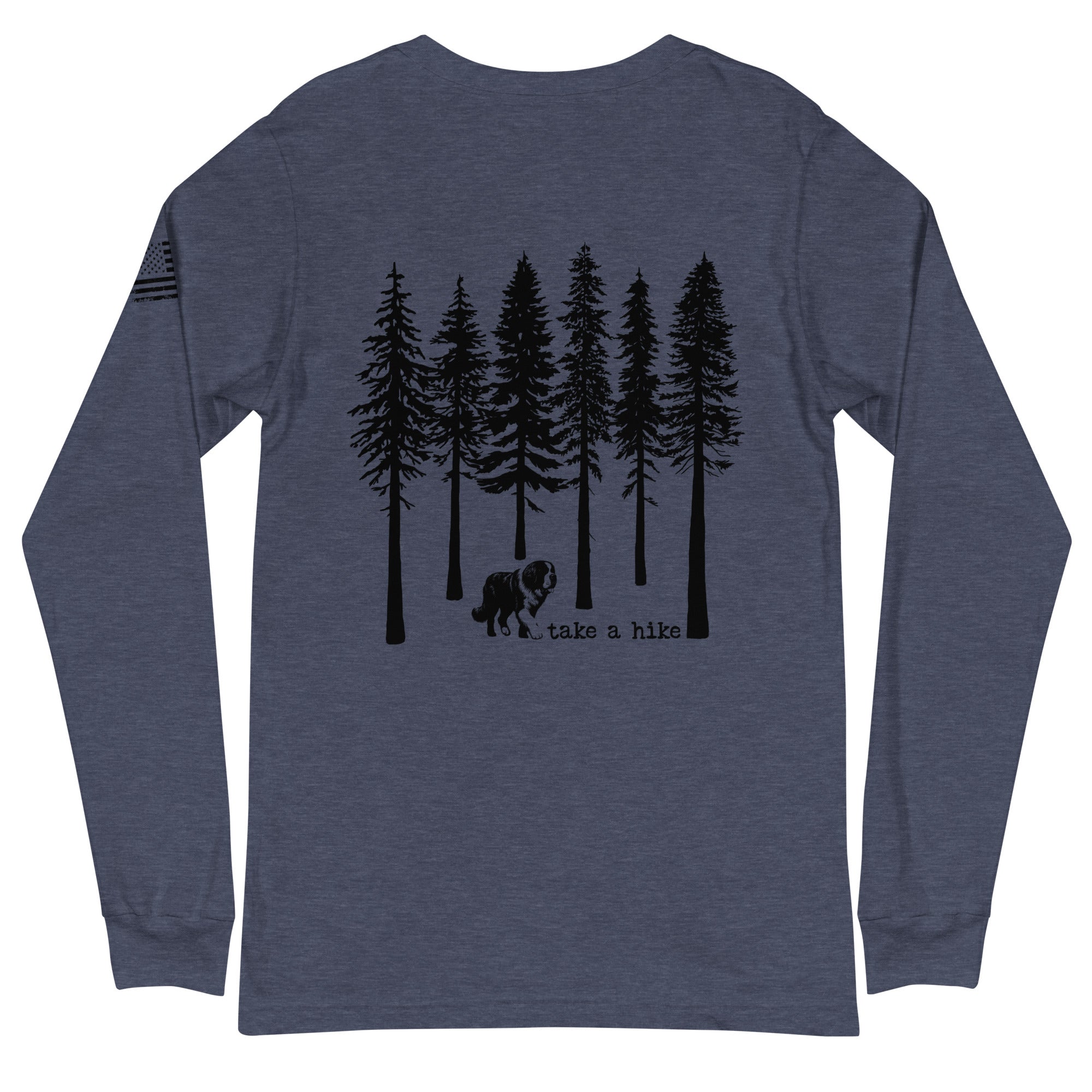 Take a Hike Redwoods with USA Flag Long Sleeve Tee - Lucy + Norman