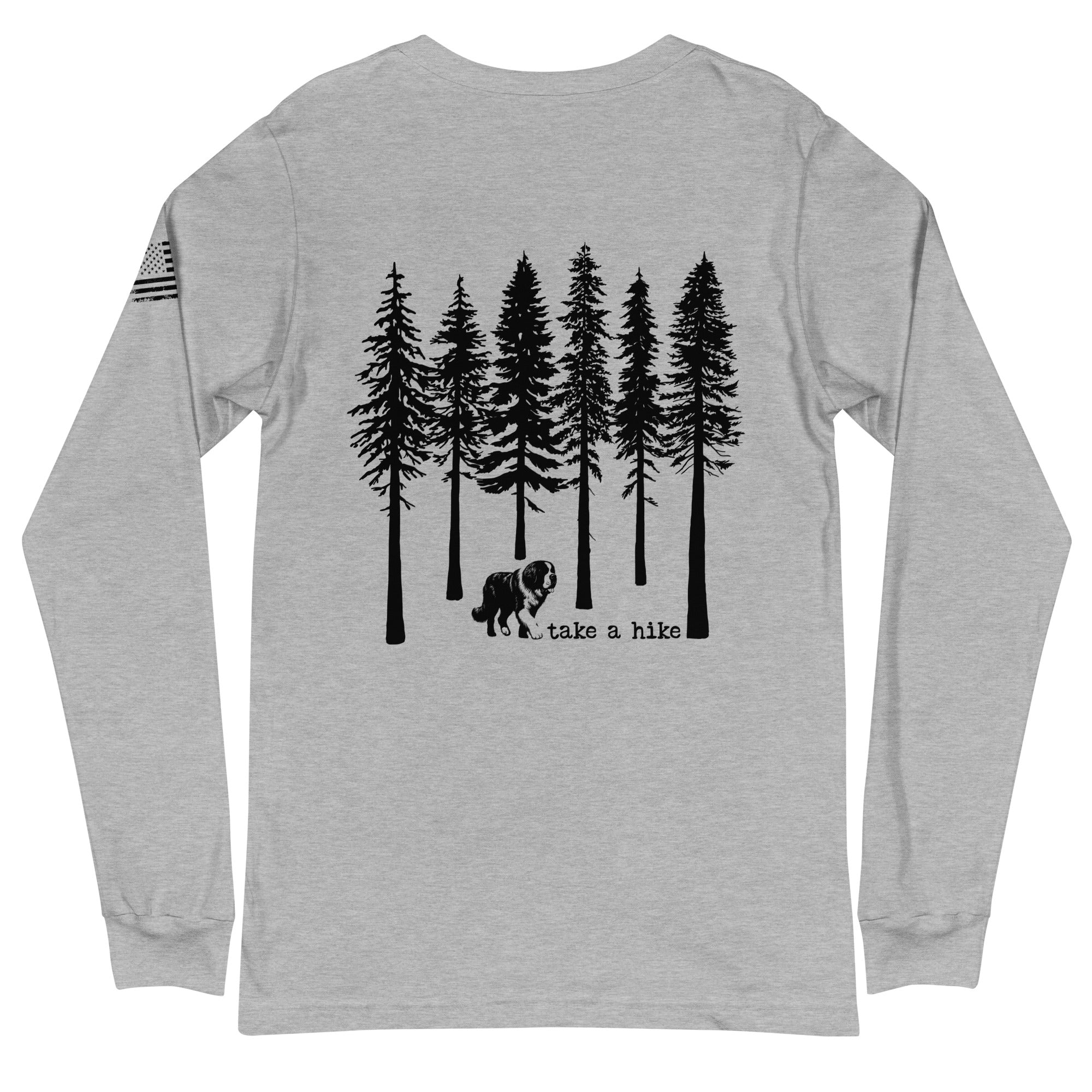 Take a Hike Redwoods with USA Flag Long Sleeve Tee - Lucy + Norman