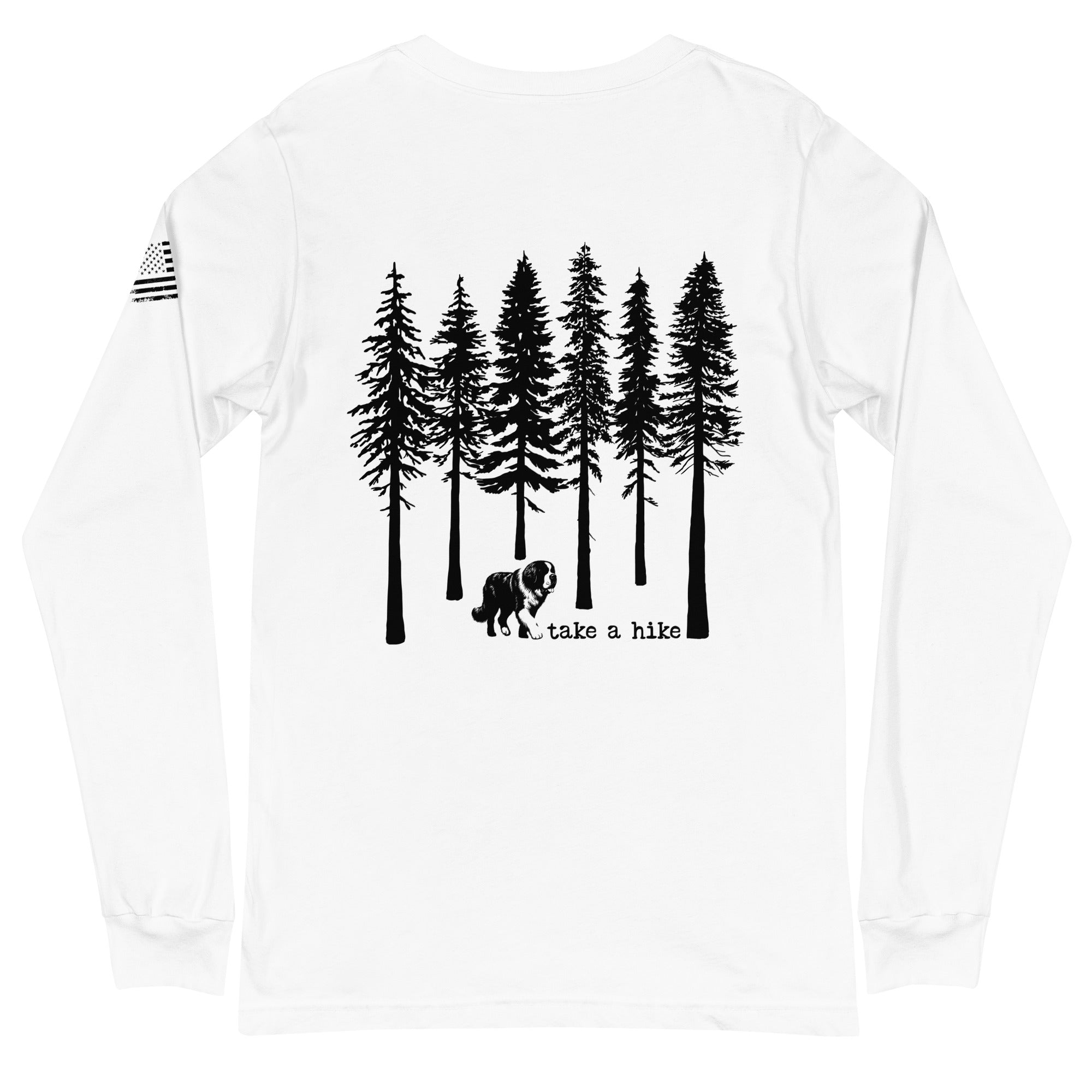 Take a Hike Redwoods with USA Flag Long Sleeve Tee - Lucy + Norman