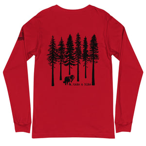 Take a Hike Redwoods with USA Flag Long Sleeve Tee - Lucy + Norman