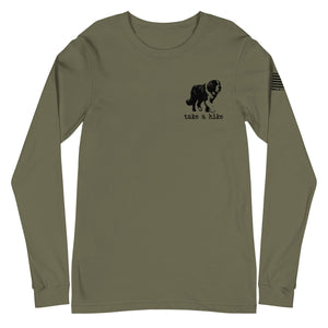 Take a Hike Redwoods with USA Flag Long Sleeve Tee - Lucy + Norman