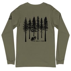 Take a Hike Redwoods with USA Flag Long Sleeve Tee - Lucy + Norman