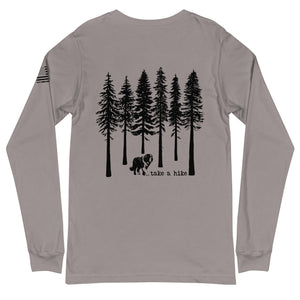 Take a Hike Redwoods with USA Flag Long Sleeve Tee - Lucy + Norman