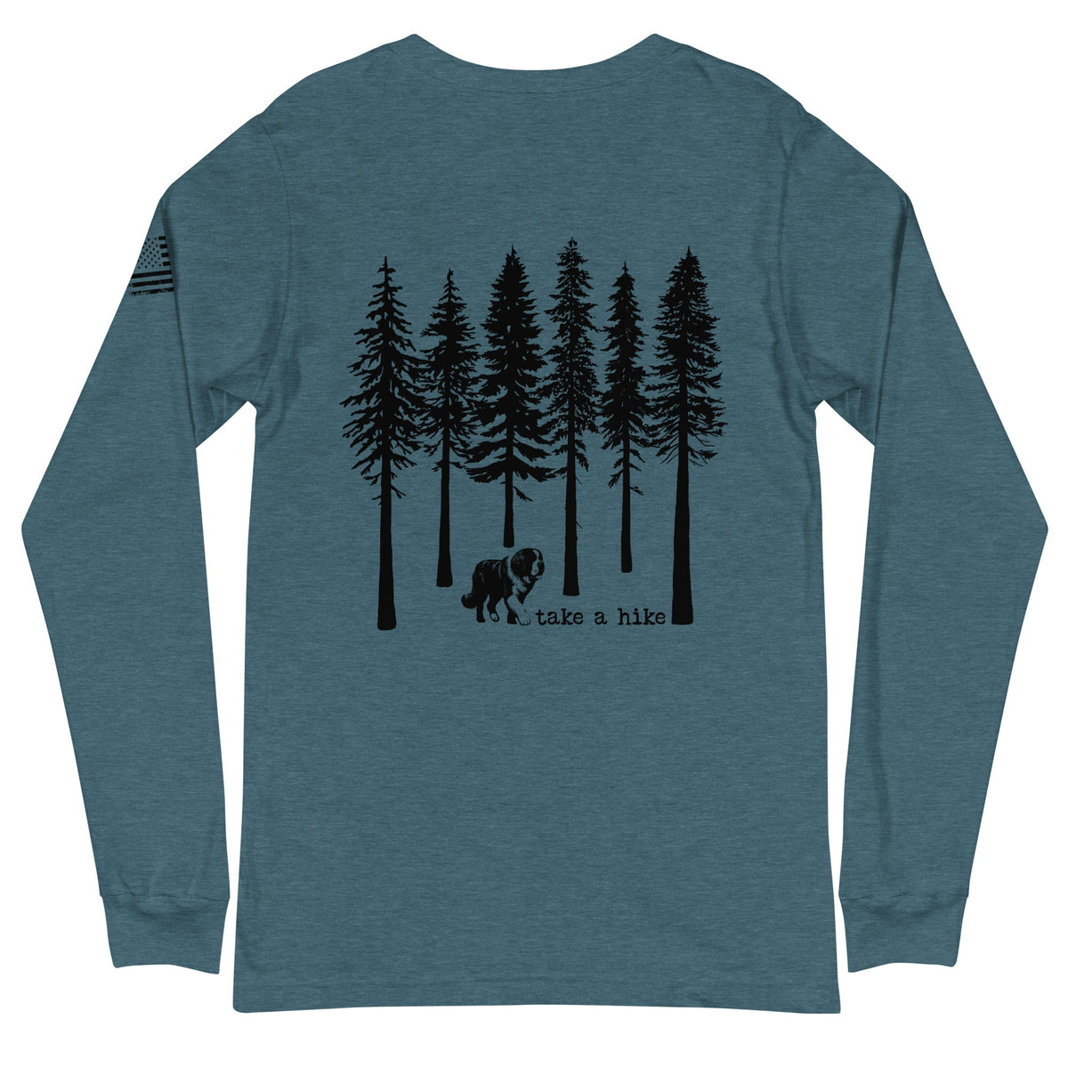 Take a Hike Redwoods with USA Flag Long Sleeve Tee - Lucy + Norman