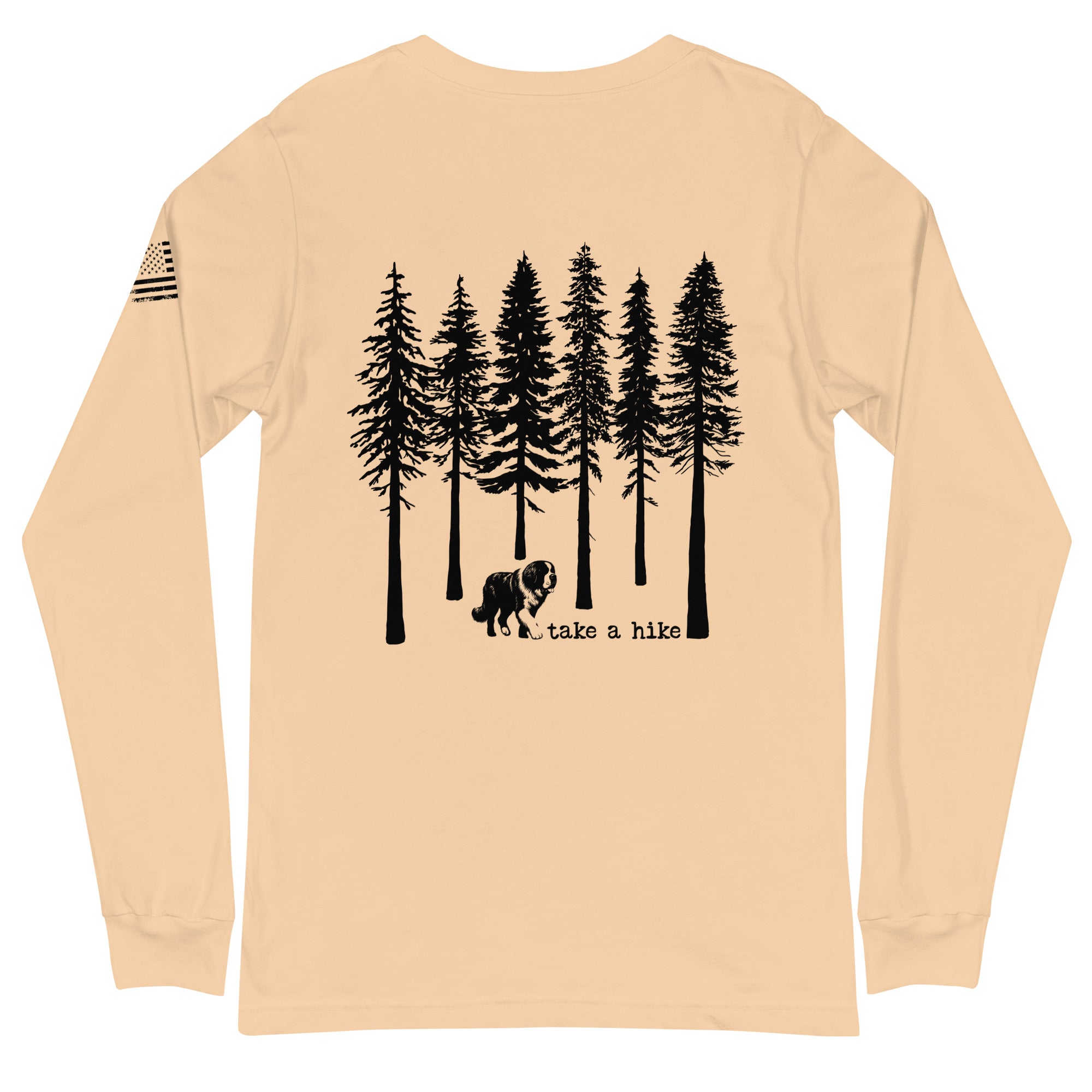 Take a Hike Redwoods with USA Flag Long Sleeve Tee - Lucy + Norman