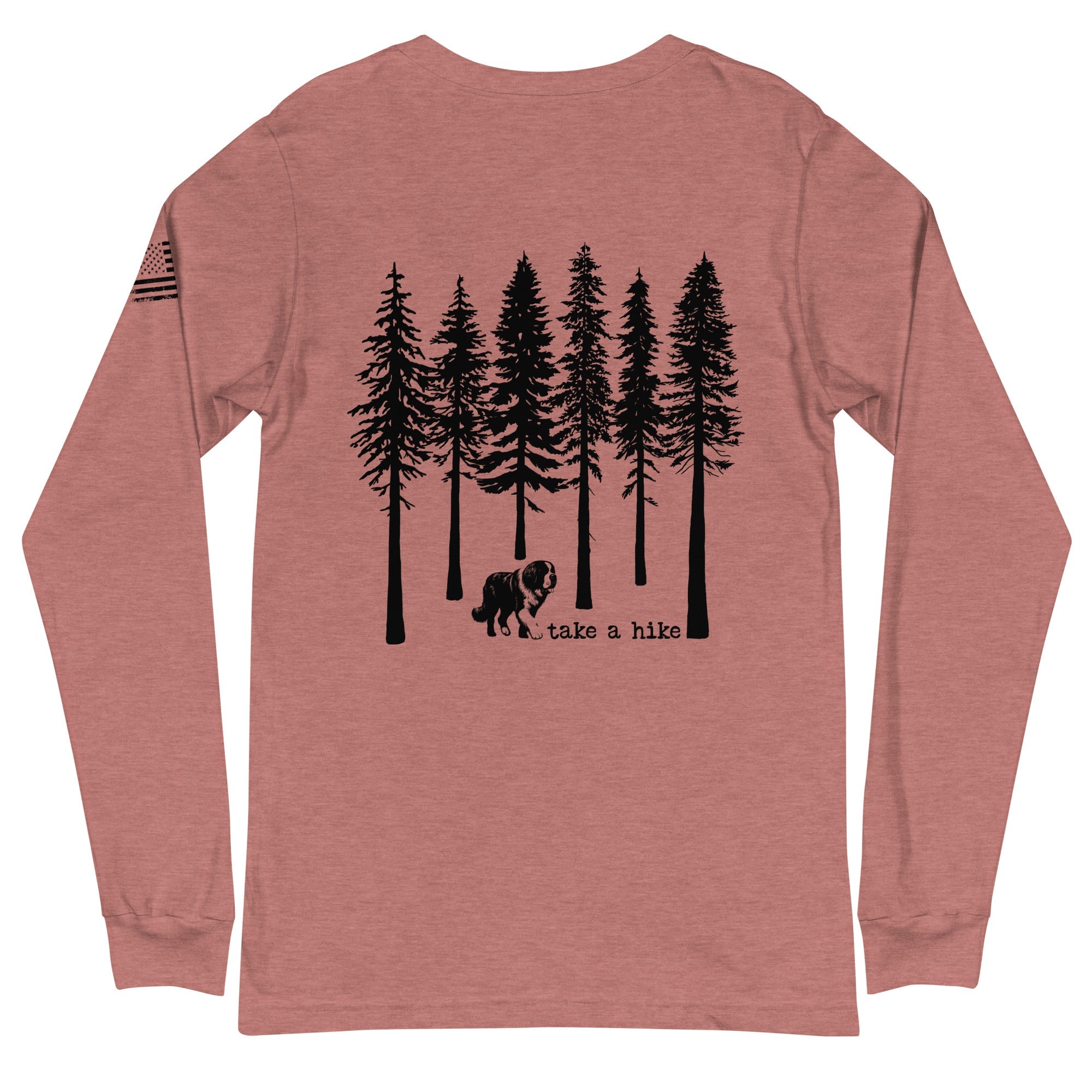 Take a Hike Redwoods with USA Flag Long Sleeve Tee - Lucy + Norman