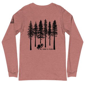 Take a Hike Redwoods with USA Flag Long Sleeve Tee - Lucy + Norman