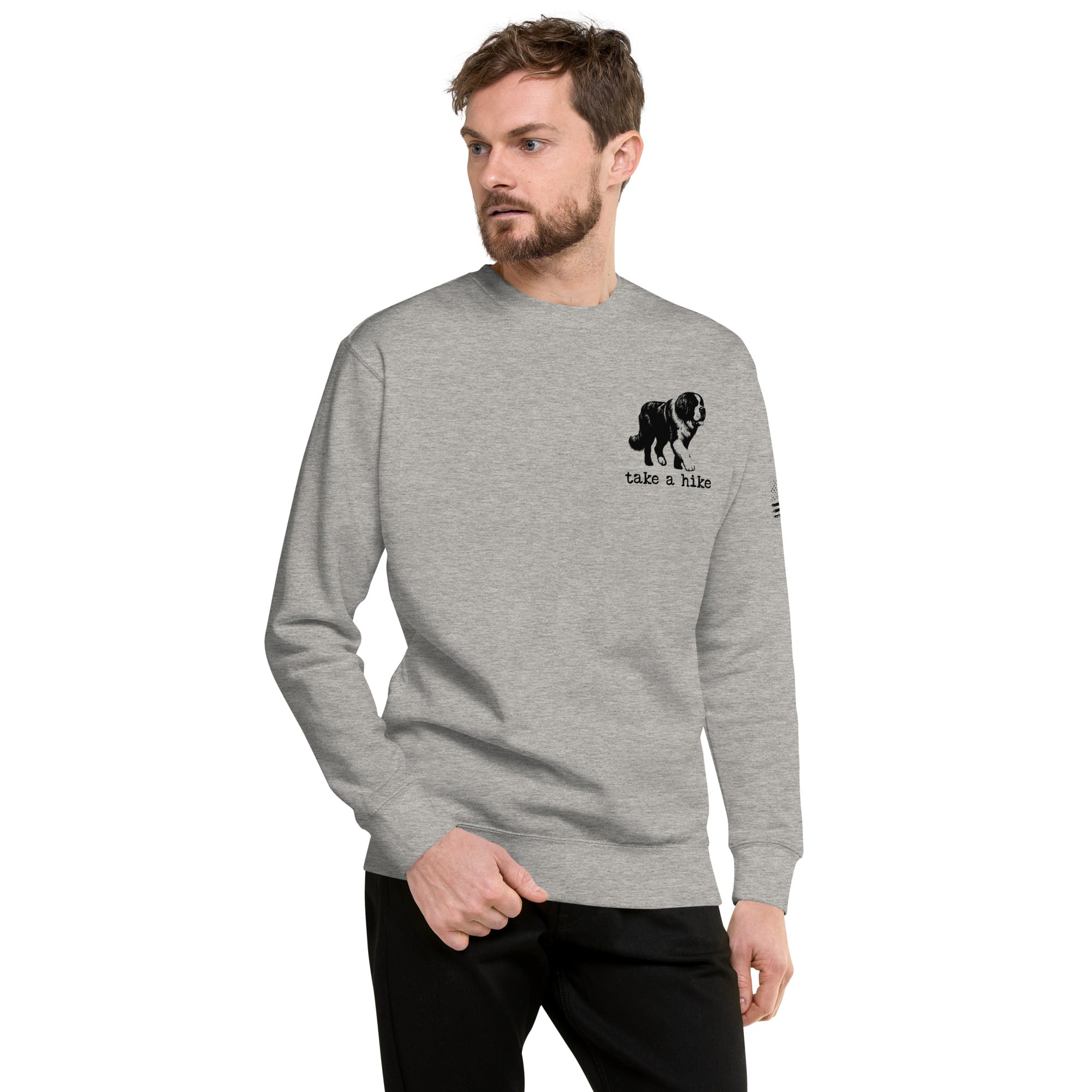 Take a Hike Redwoods with USA Flag Premium Sweatshirt - Lucy + Norman