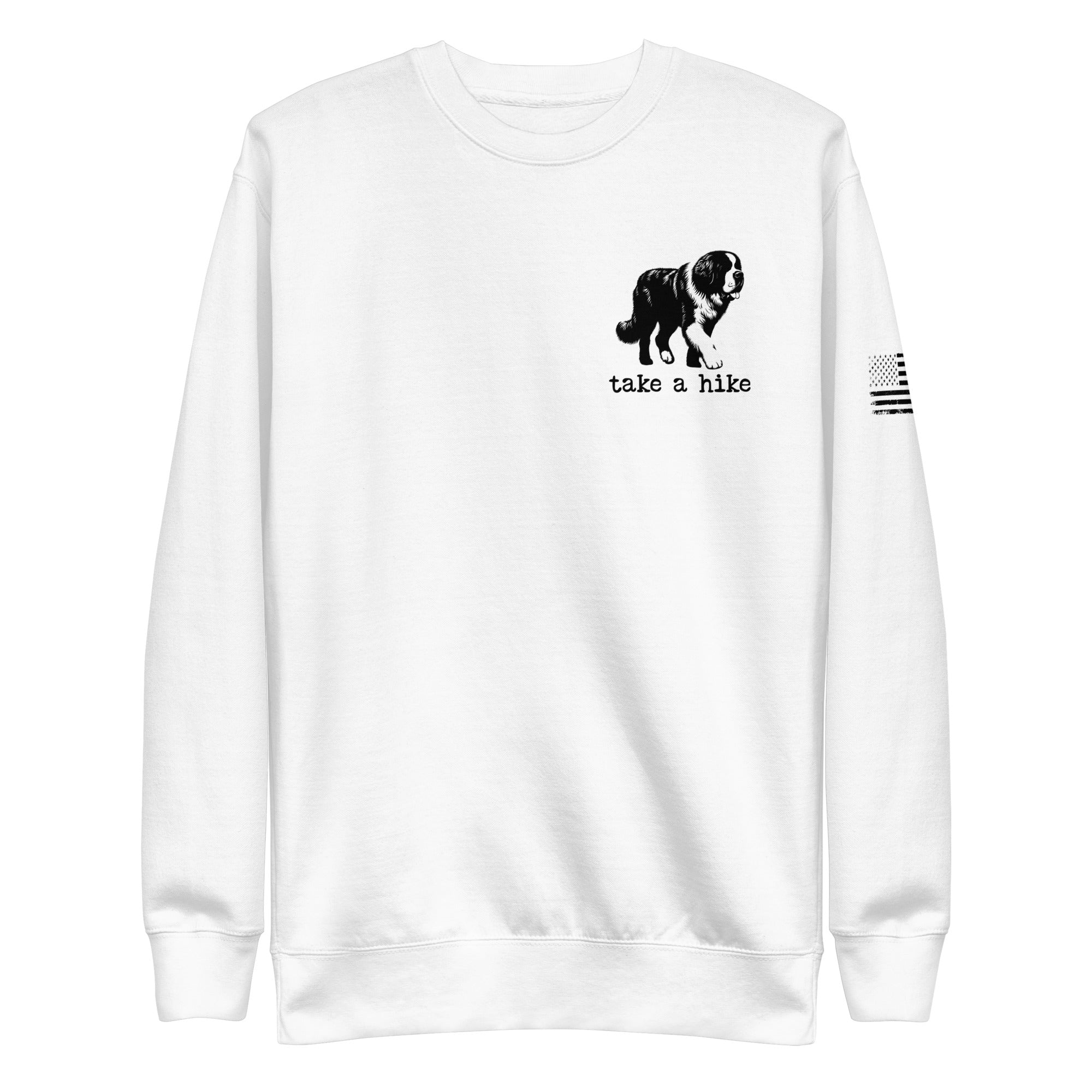 Take a Hike Redwoods with USA Flag Premium Sweatshirt - Lucy + Norman