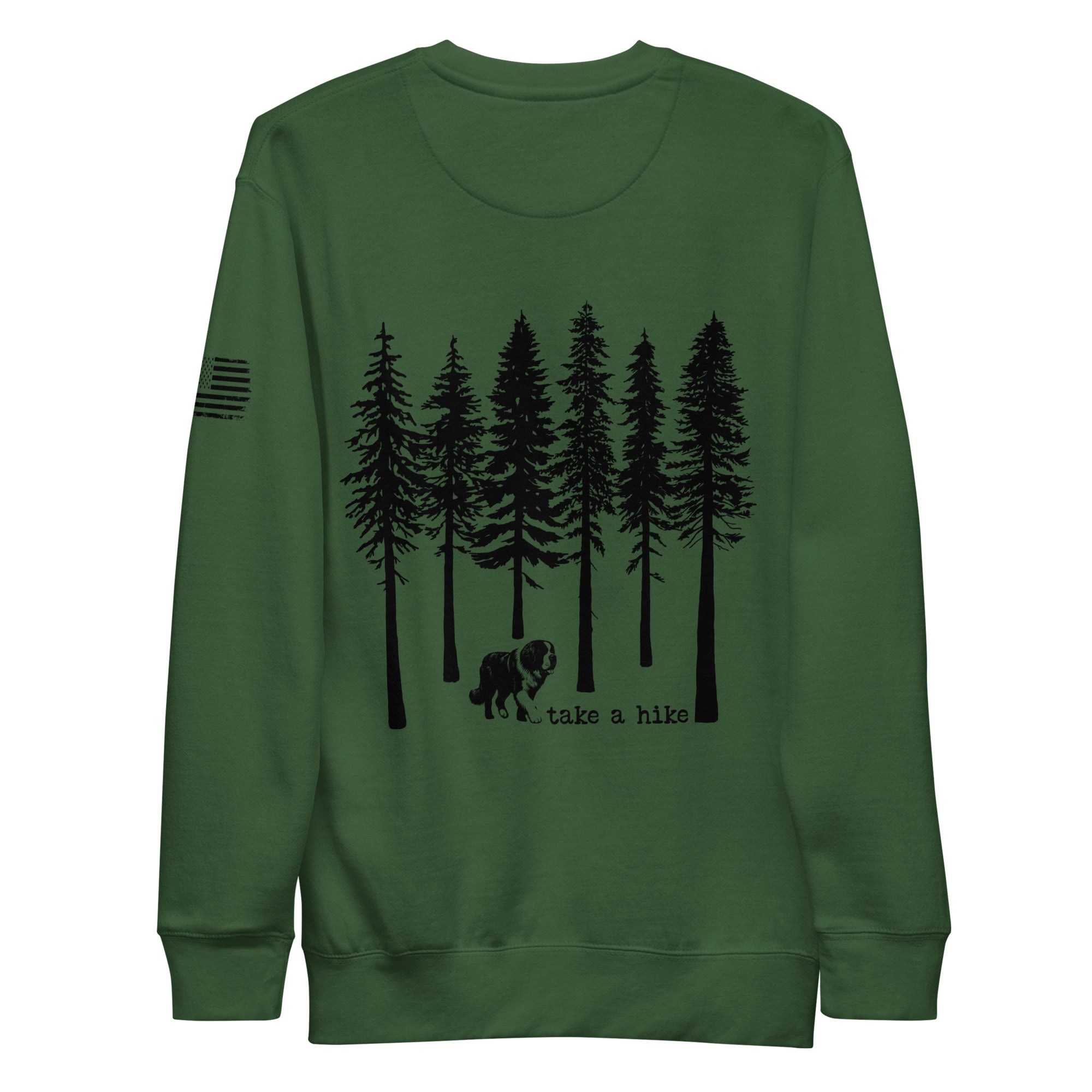 Take a Hike Redwoods with USA Flag Premium Sweatshirt - Lucy + Norman