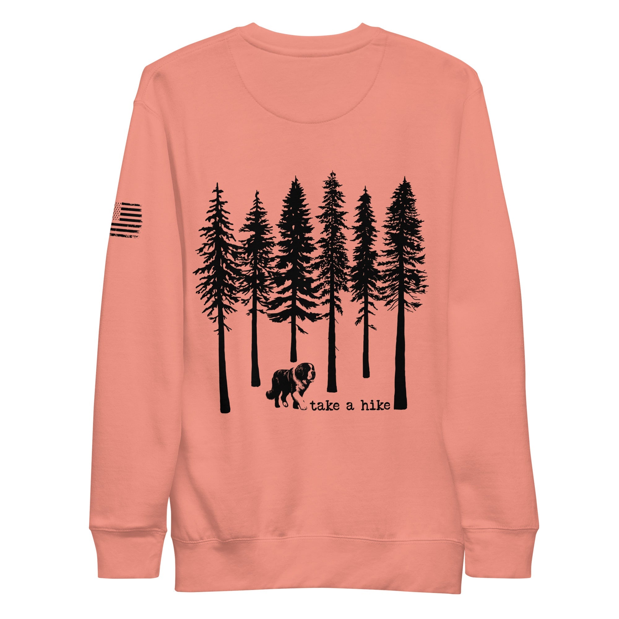 Take a Hike Redwoods with USA Flag Premium Sweatshirt - Lucy + Norman