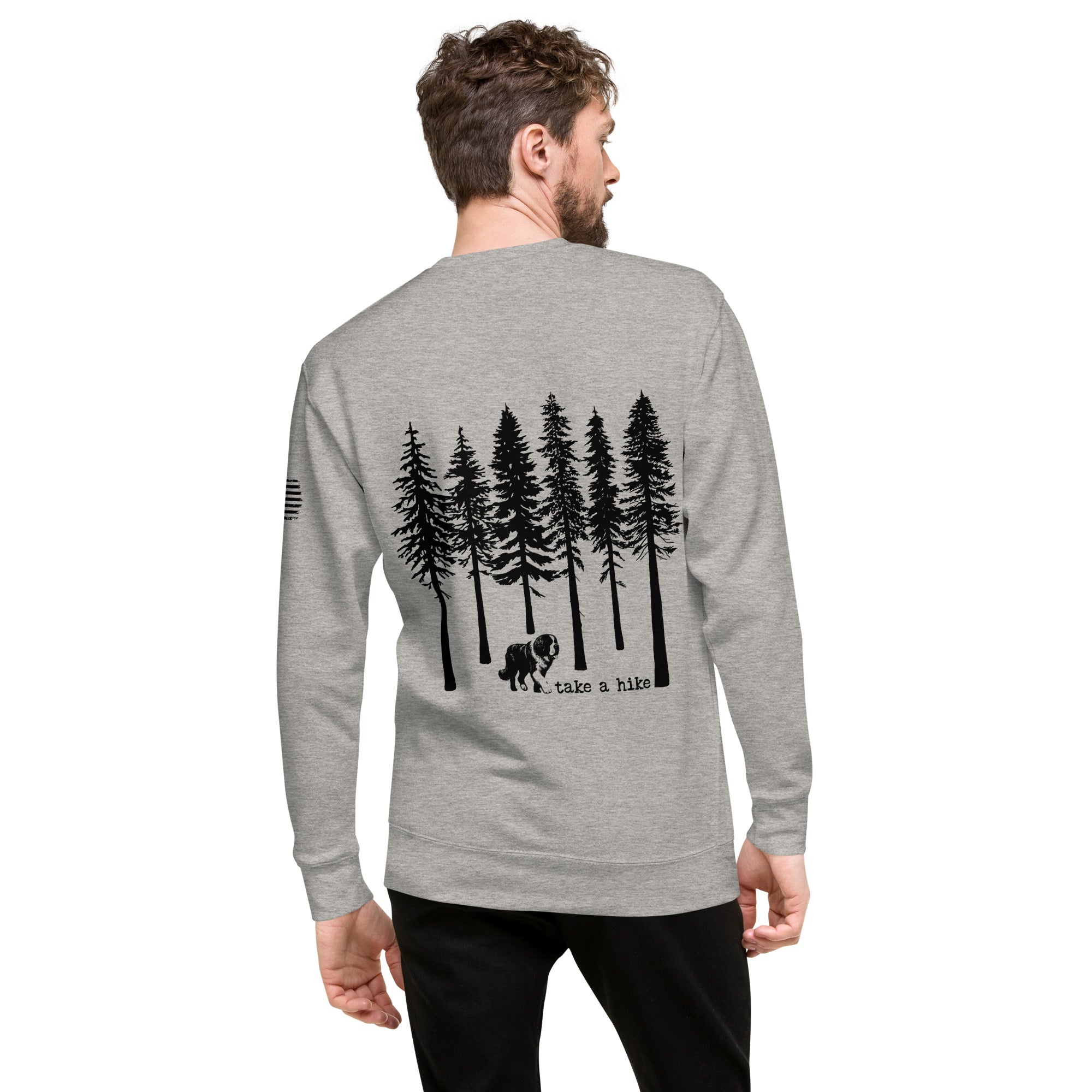 Take a Hike Redwoods with USA Flag Premium Sweatshirt - Lucy + Norman