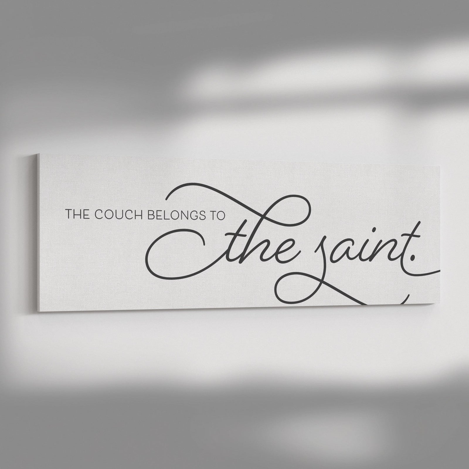 The Couch Belongs to the Saint Panoramic Canvas - Lucy + Norman