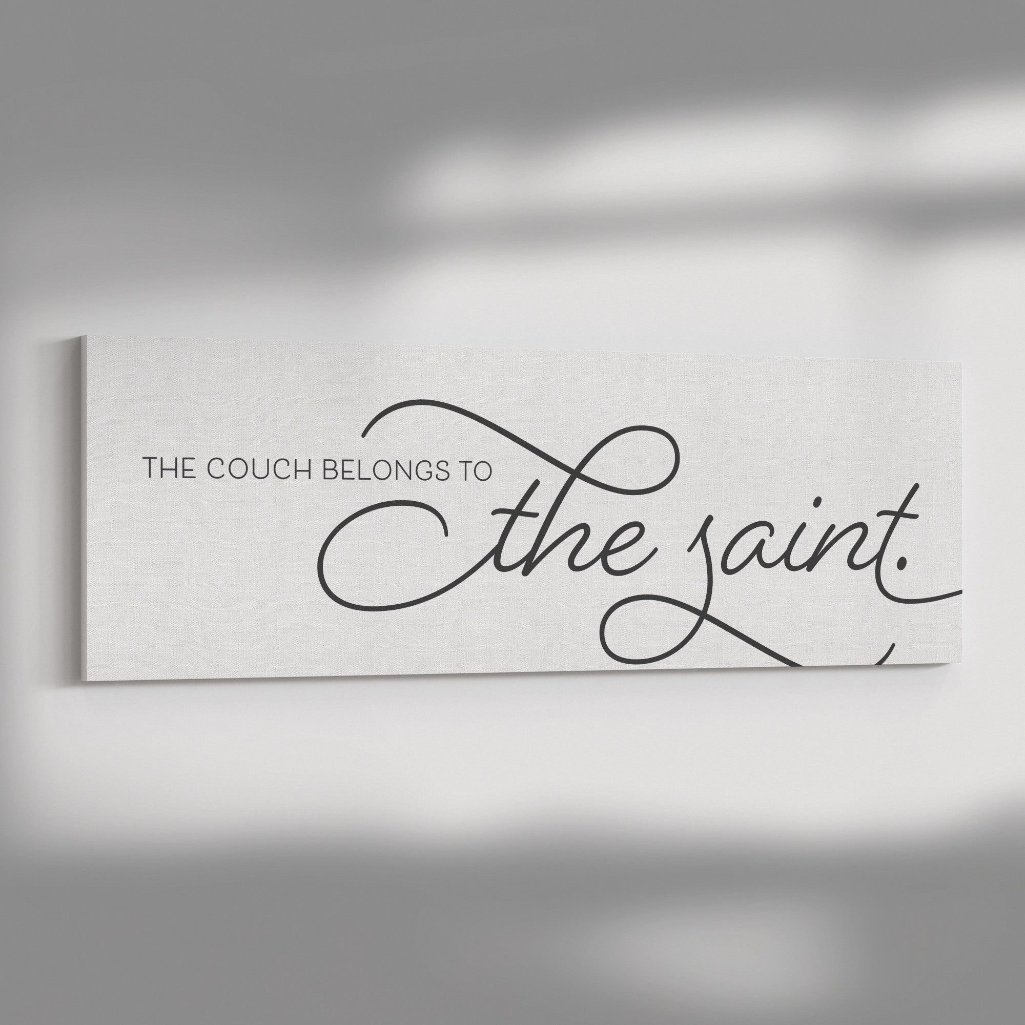 The Couch Belongs to the Saint Panoramic Canvas - Lucy + Norman