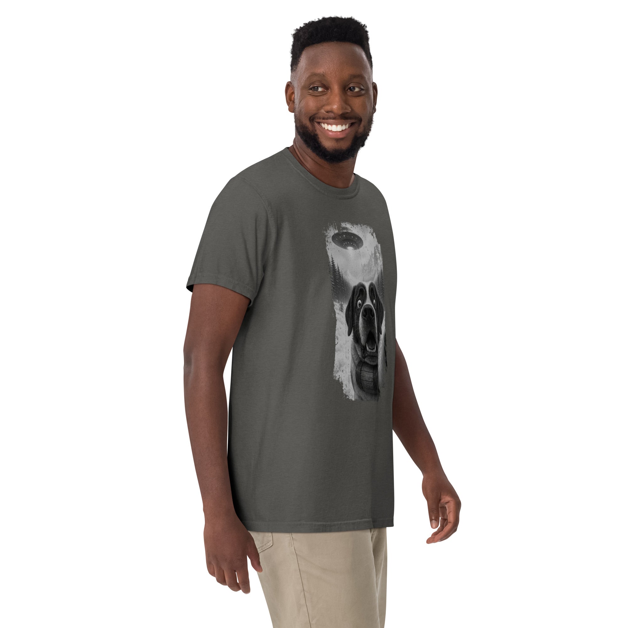 UFO Mountain Saint Bernard Selfie T-Shirt - Lucy + Norman