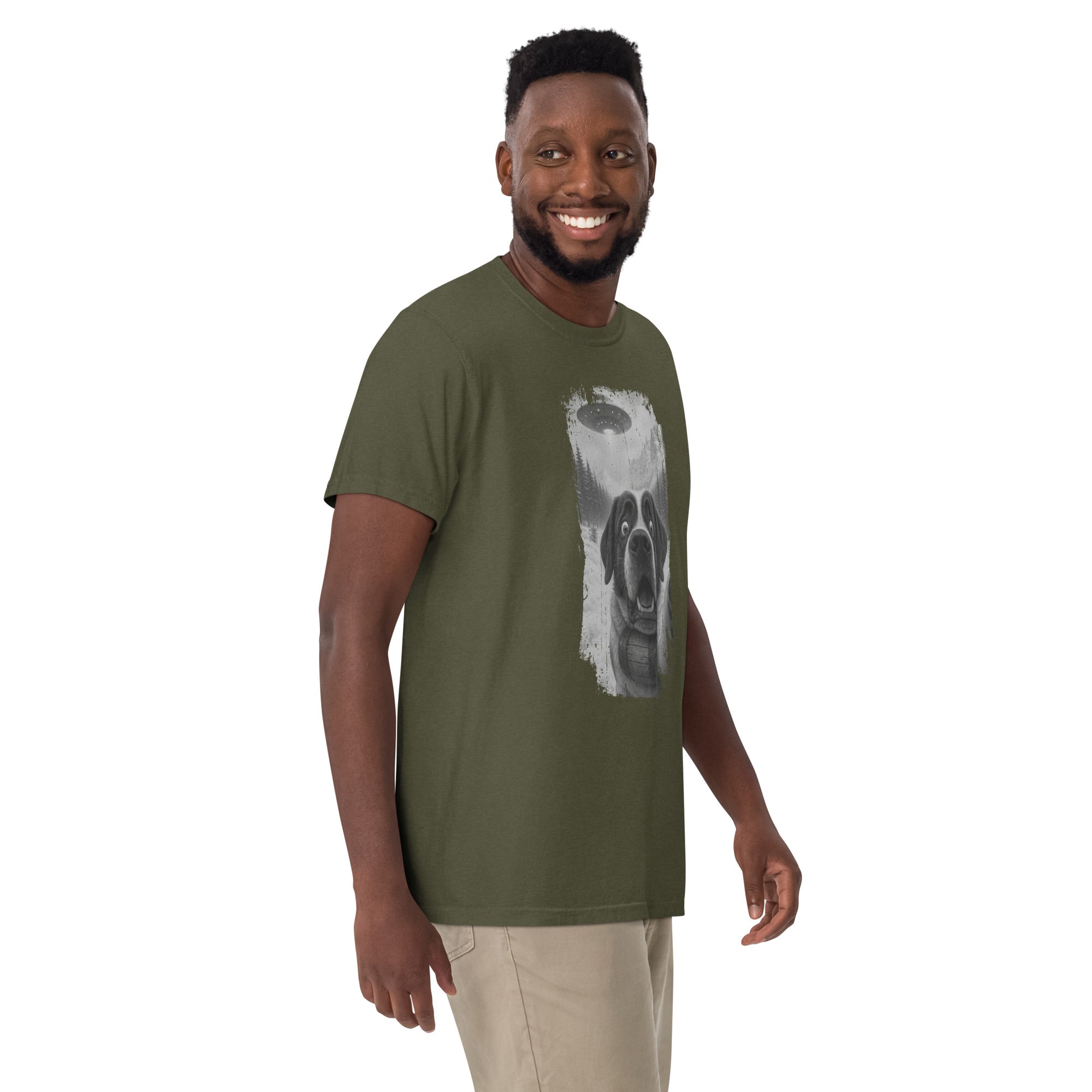 UFO Mountain Saint Bernard Selfie T-Shirt - Lucy + Norman