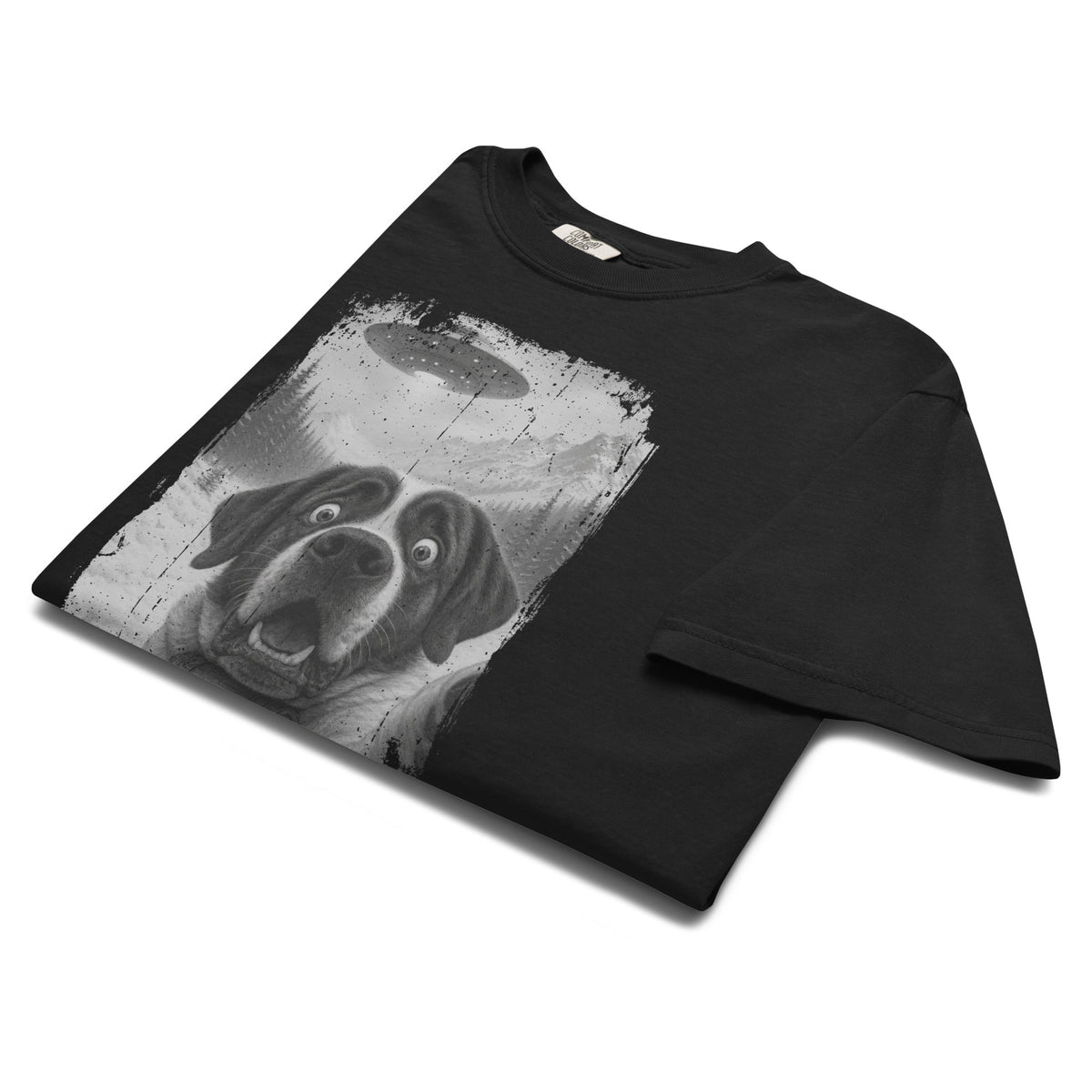 UFO Mountain Saint Bernard Selfie T-Shirt - Lucy + Norman