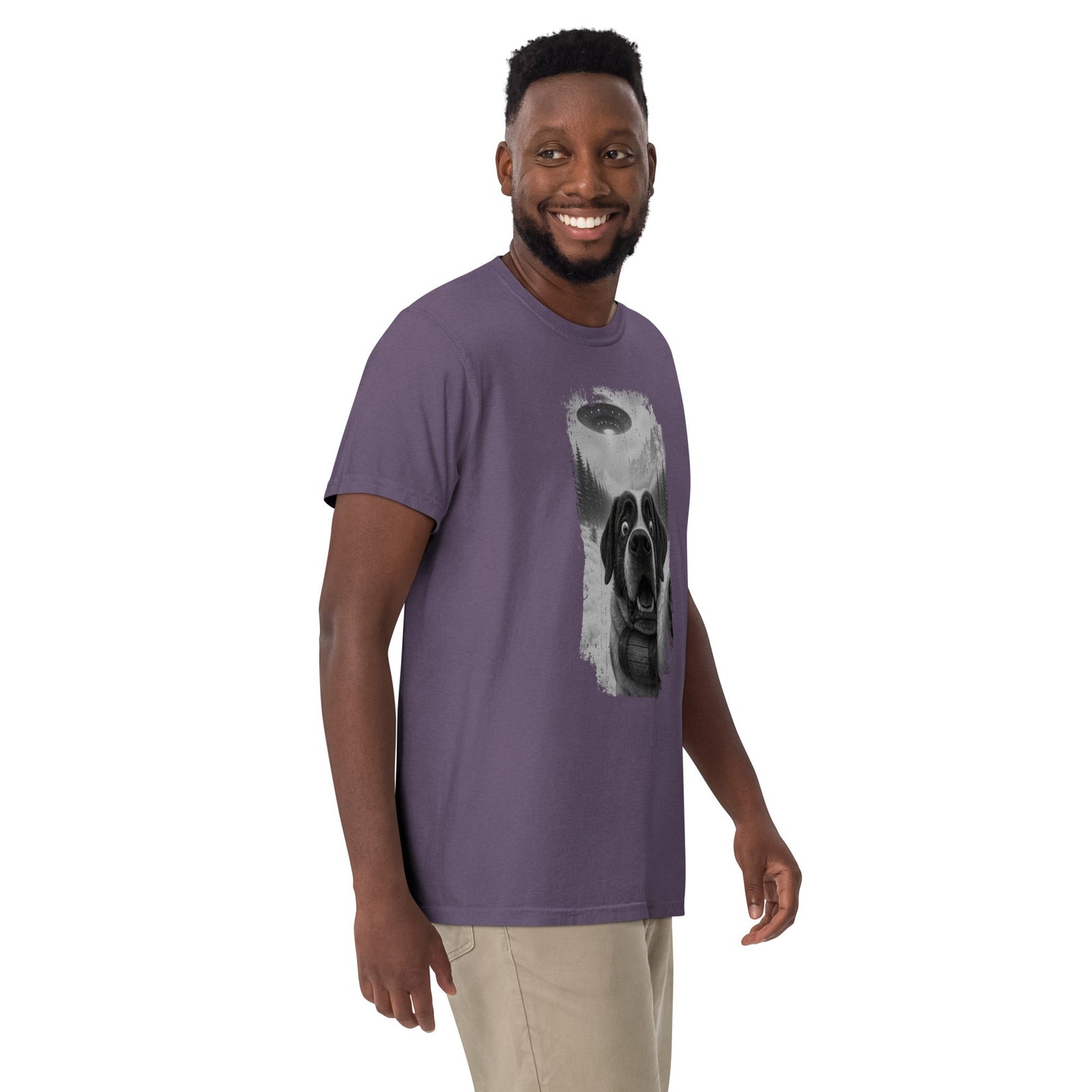 UFO Mountain Saint Bernard Selfie T-Shirt - Lucy + Norman