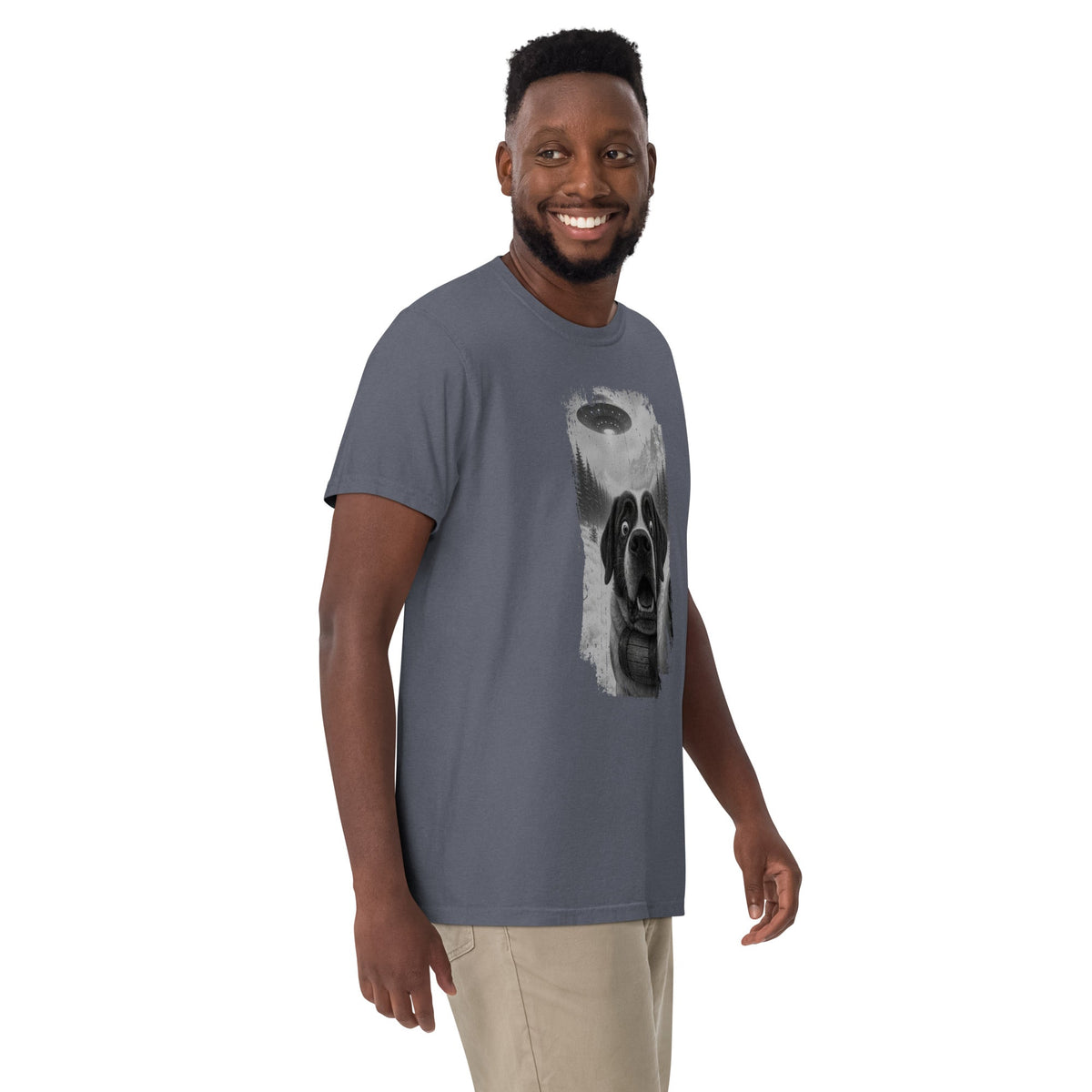 UFO Mountain Saint Bernard Selfie T-Shirt - Lucy + Norman