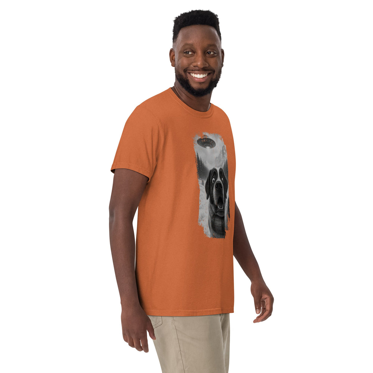 UFO Mountain Saint Bernard Selfie T-Shirt - Lucy + Norman