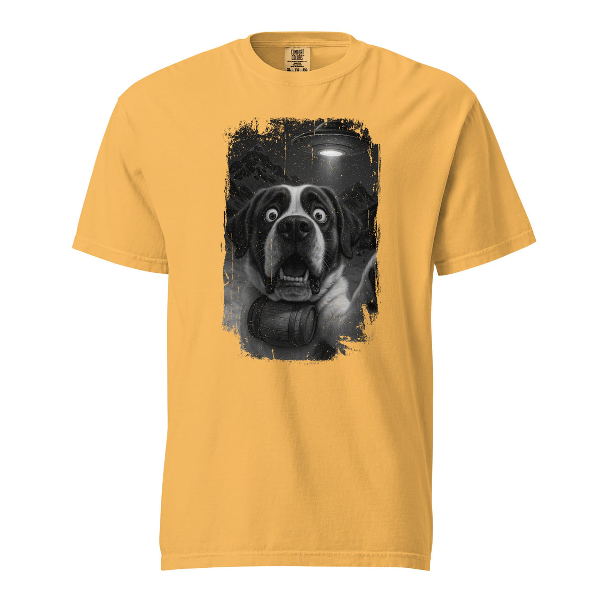 UFO Mountain Scaredy St Bernard T-Shirt - Lucy + Norman
