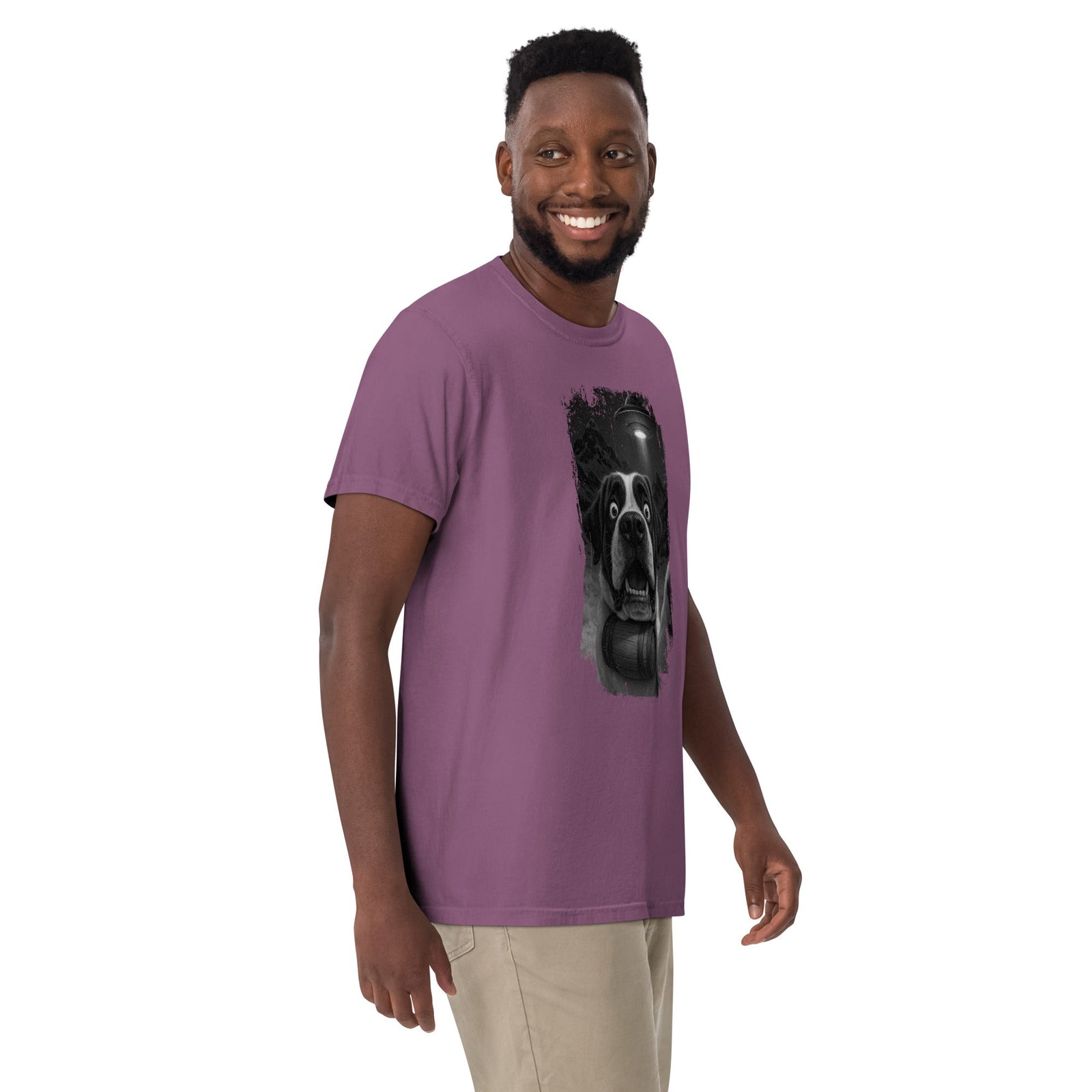 UFO Mountain Scaredy St Bernard T-Shirt - Lucy + Norman