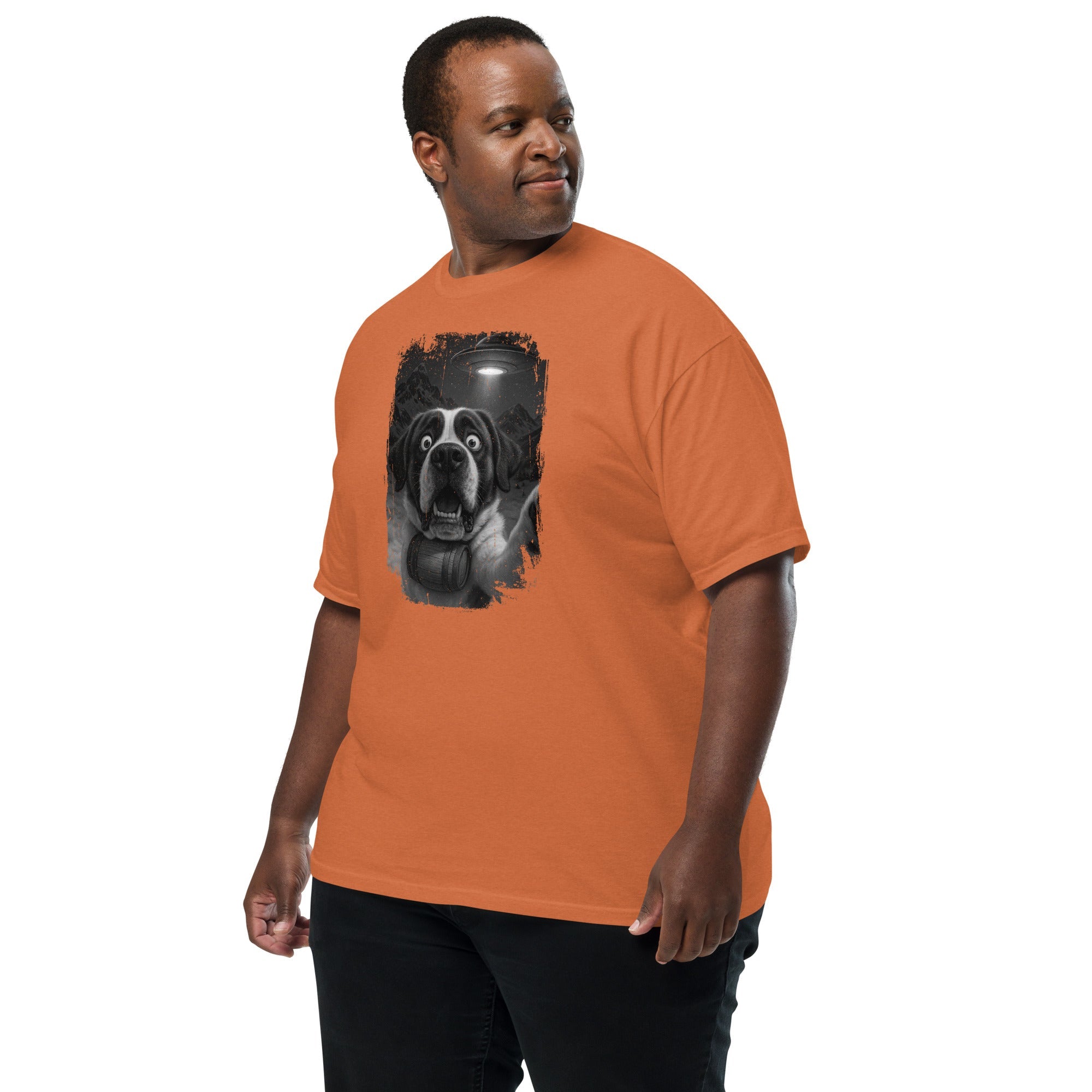 UFO Mountain Scaredy St Bernard T-Shirt - Lucy + Norman