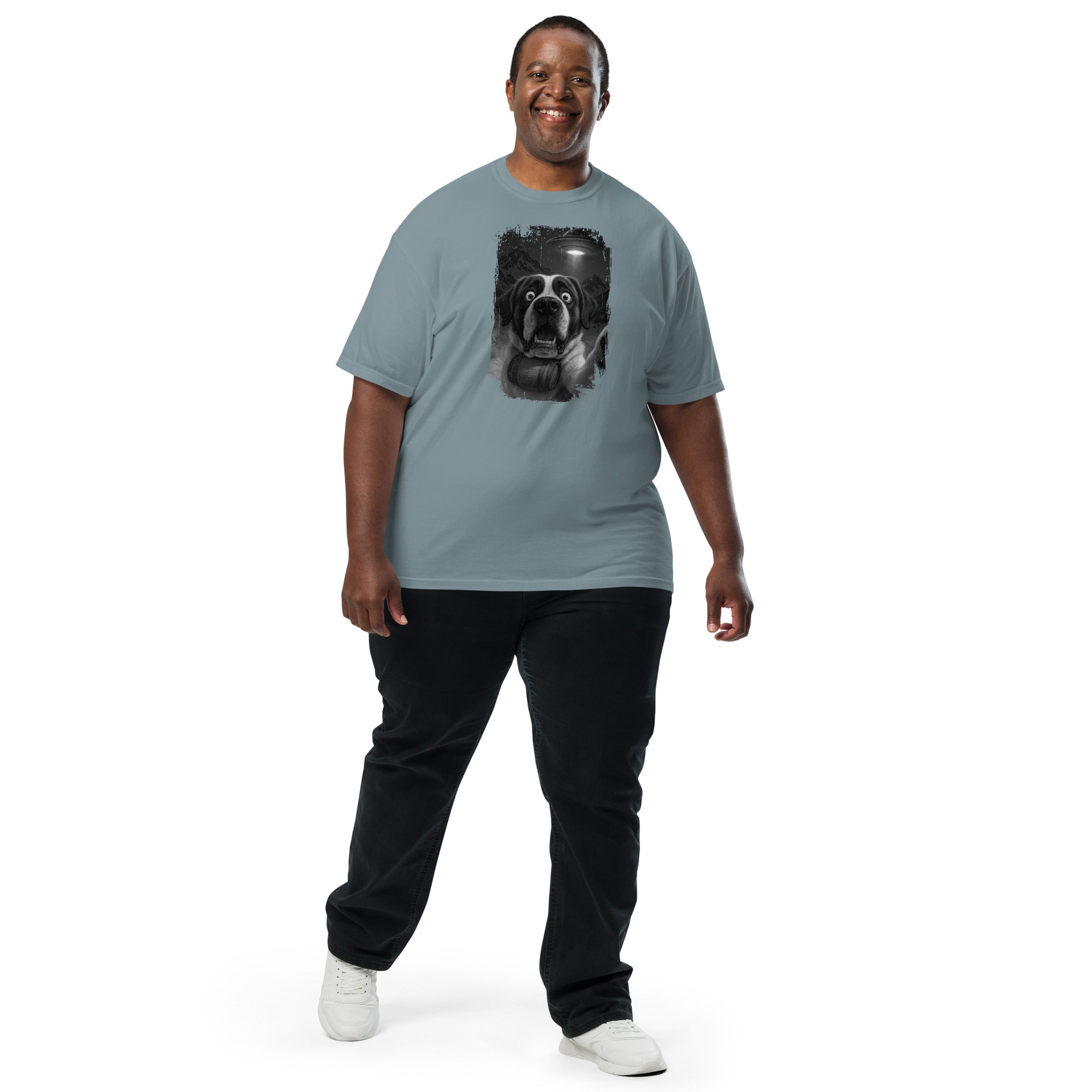 UFO Mountain Scaredy St Bernard T-Shirt - Lucy + Norman