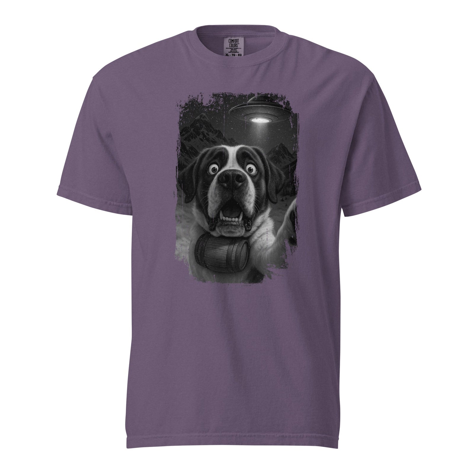 UFO Mountain Scaredy St Bernard T-Shirt - Lucy + Norman
