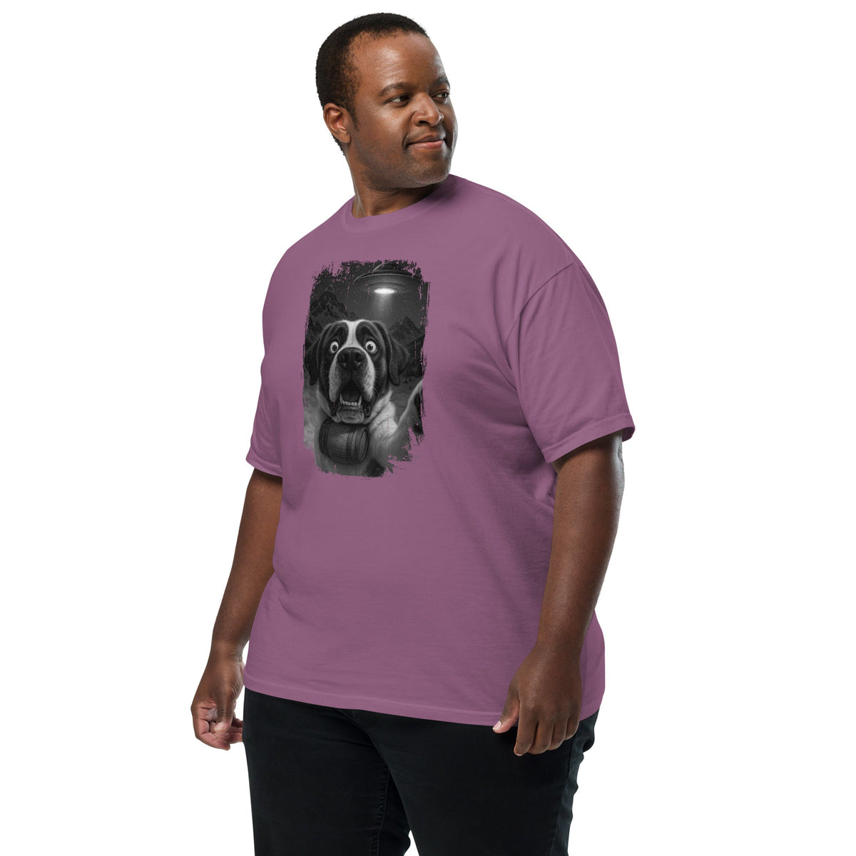 UFO Mountain Scaredy St Bernard T-Shirt - Lucy + Norman