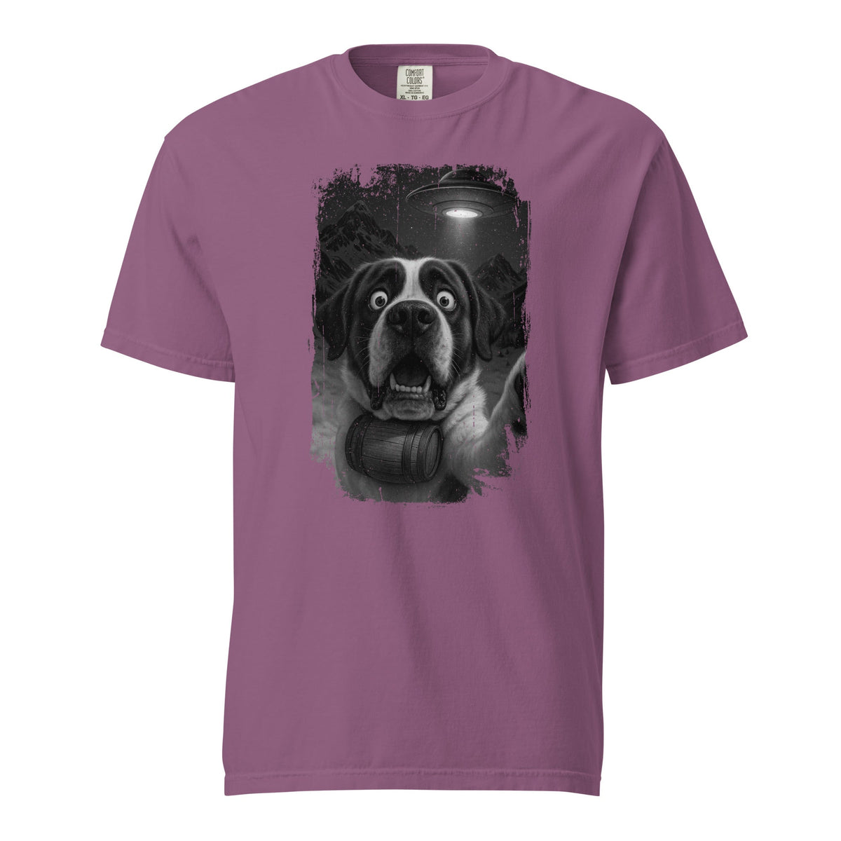 UFO Mountain Scaredy St Bernard T-Shirt - Lucy + Norman
