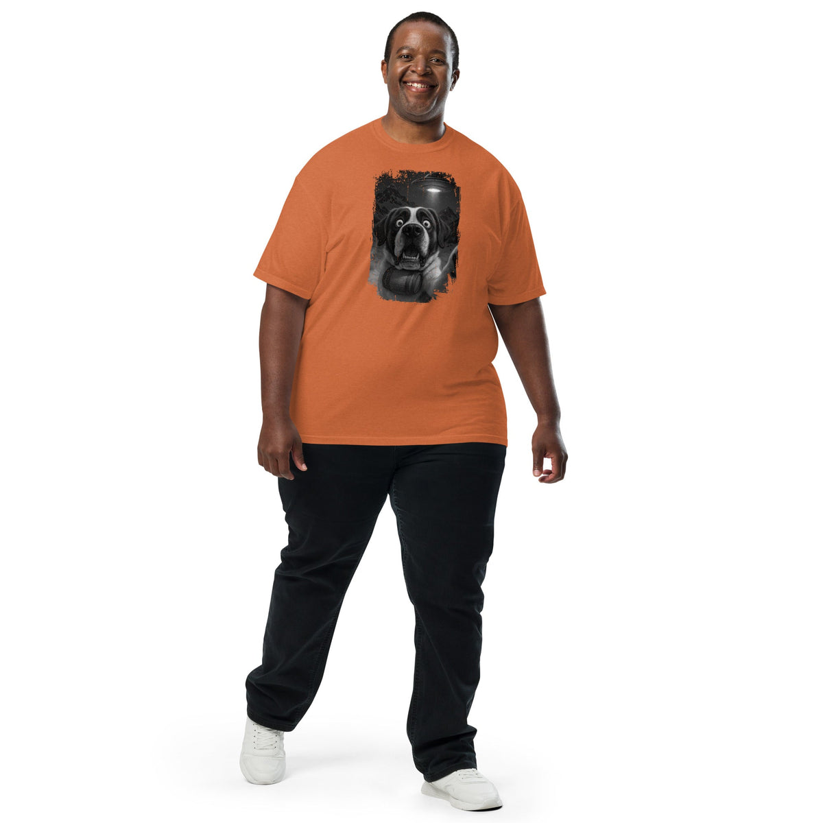 UFO Mountain Scaredy St Bernard T-Shirt - Lucy + Norman