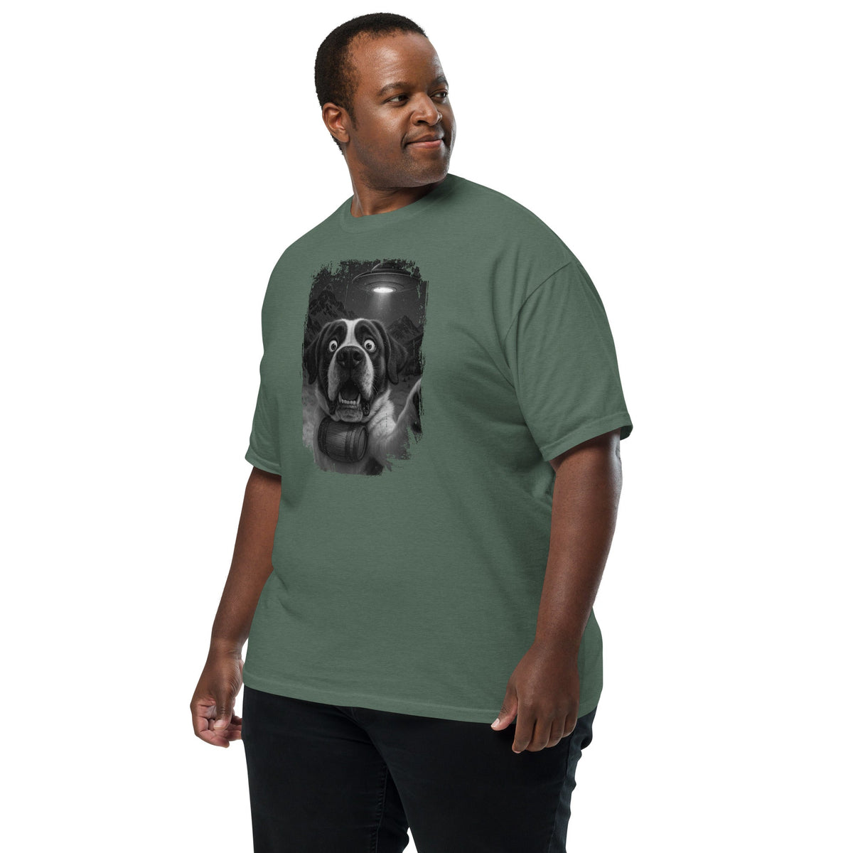 UFO Mountain Scaredy St Bernard T-Shirt - Lucy + Norman